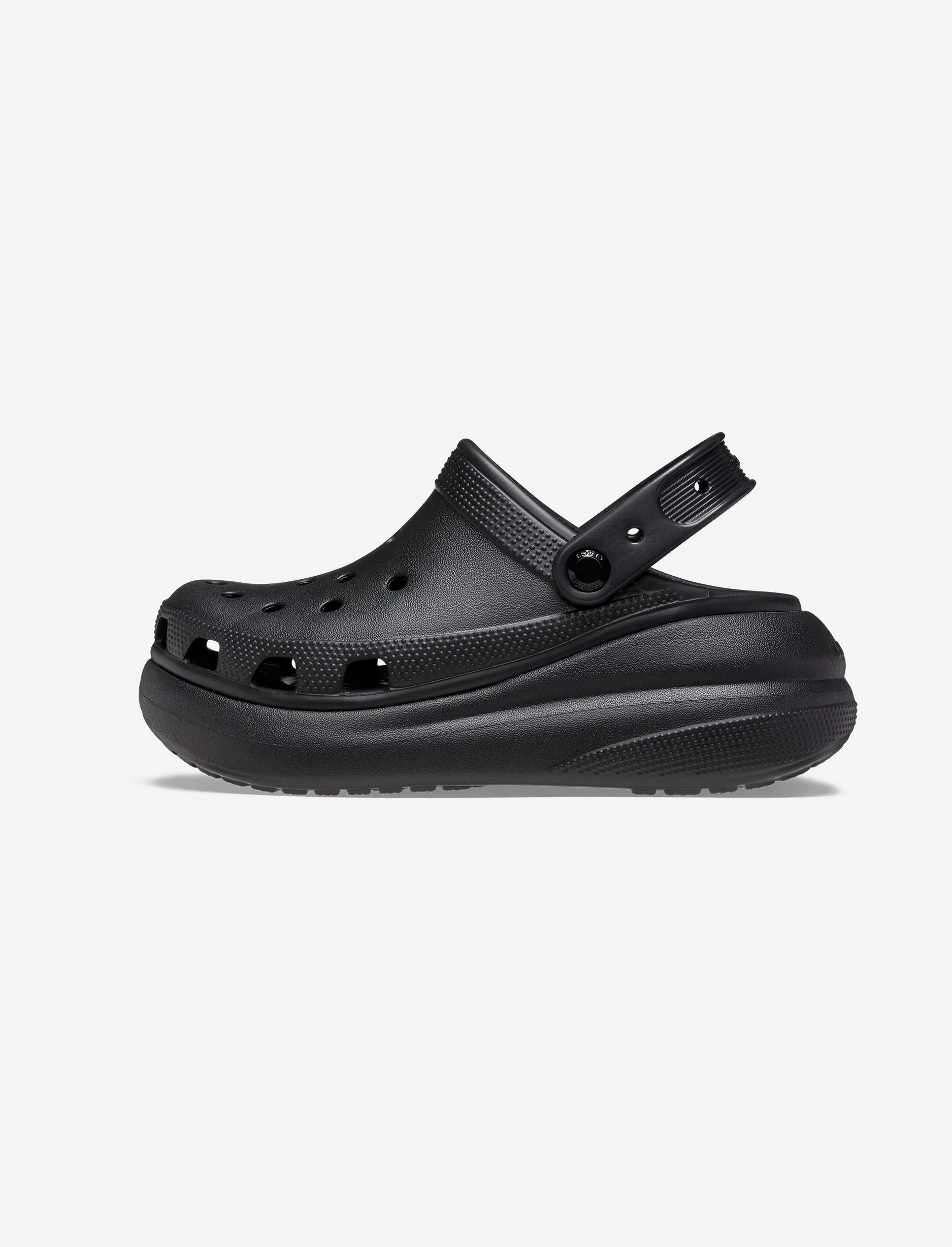 Crocs Classic Crush Clog - כפכפי פלטפורמה קרוקס קראש לנשים בצבע שחור - Image 5