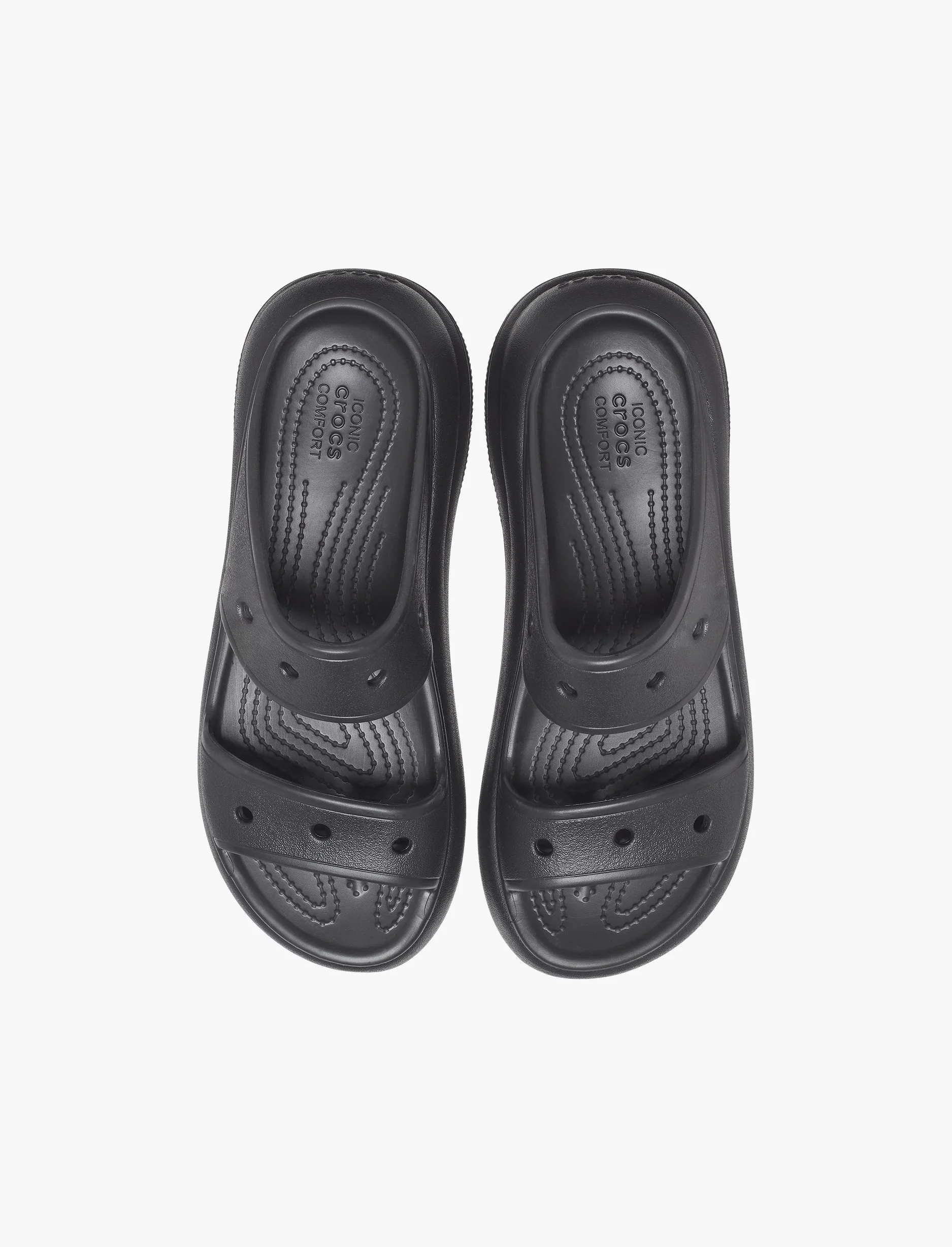 Crocs Classic Crush Sandal - כפכפי קראש קרוקס לנשים בצבע שחור - Image 5