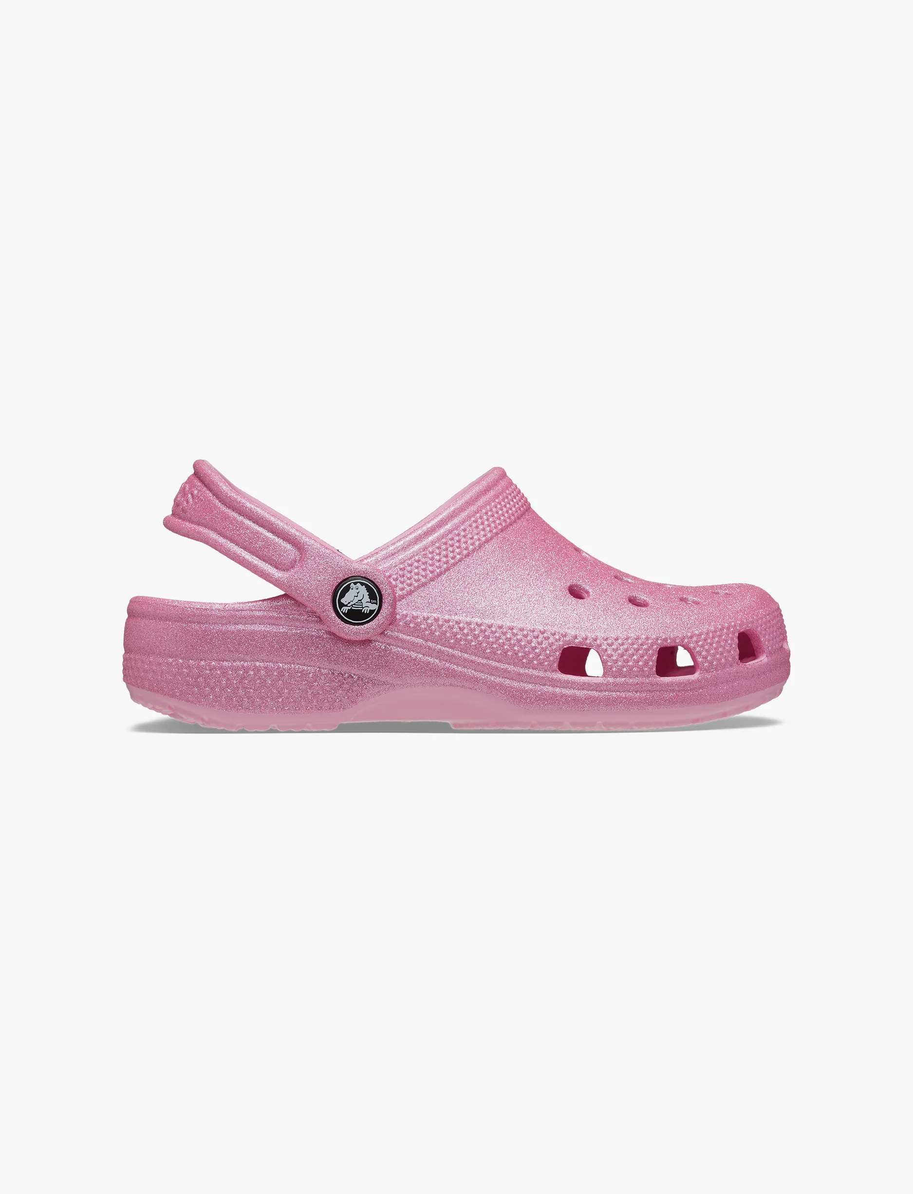Crocs Classic Glitter Clog K - כפכף קרוקס קלאסי לילדות בצבע ורוד טוויד בהדפס נצנצים - Image 2