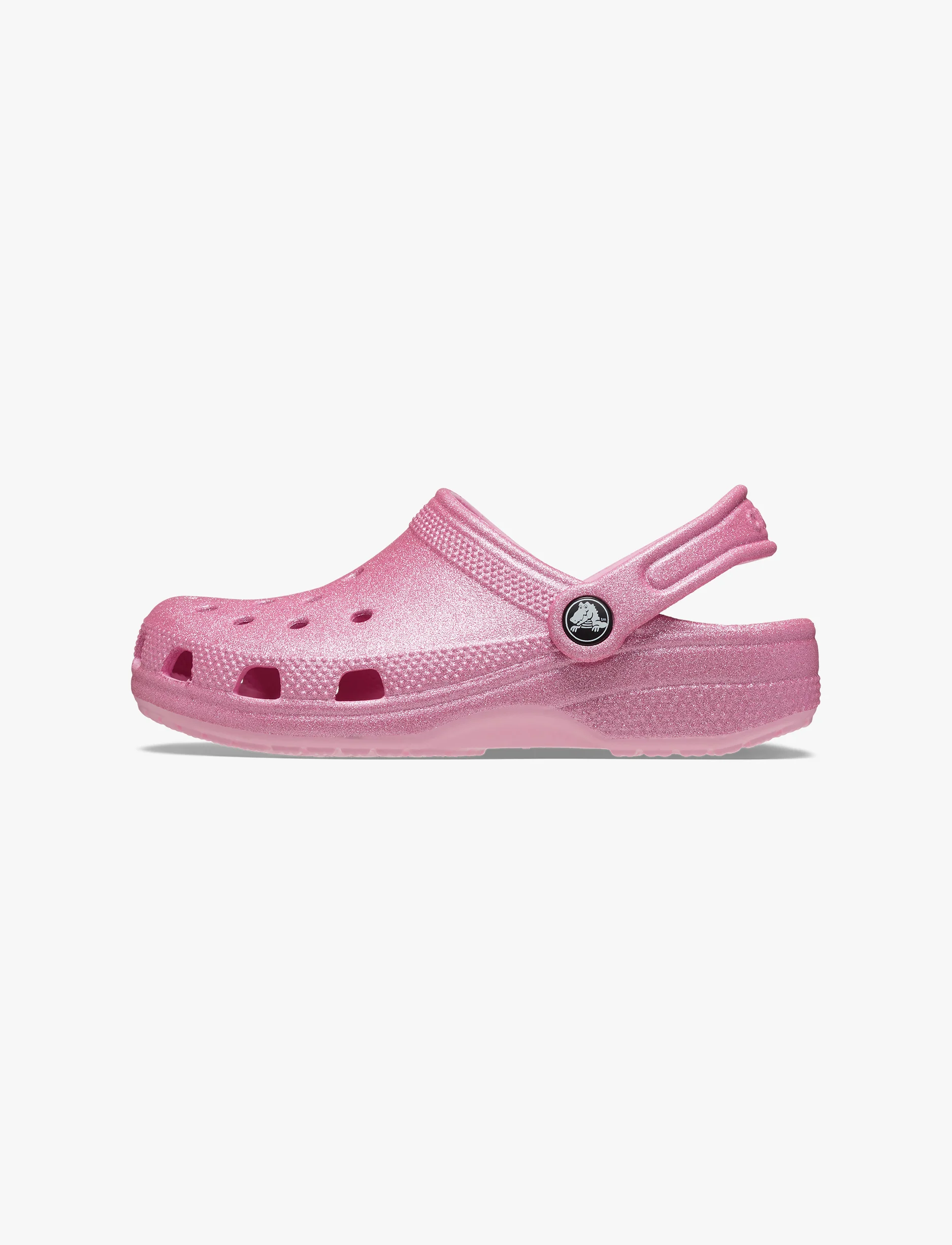 Crocs Classic Glitter Clog K - כפכף קרוקס קלאסי לילדות בצבע ורוד טוויד בהדפס נצנצים - Image 5