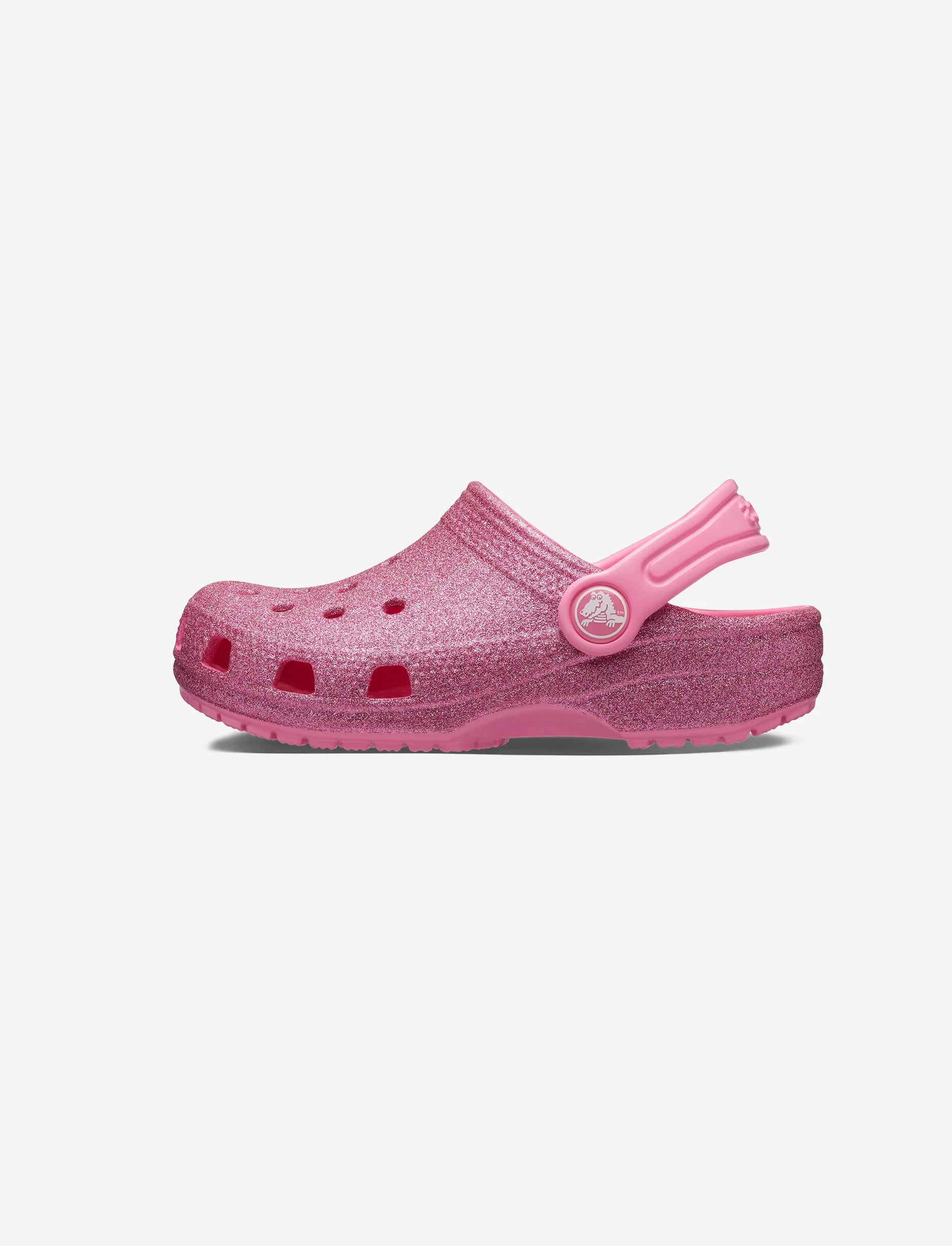Crocs Classic Glitter Clog T - כפכף קרוקס קלאסי לילדות מידות קטנות בצבע ורוד בהדפס נצנצים - Image 5