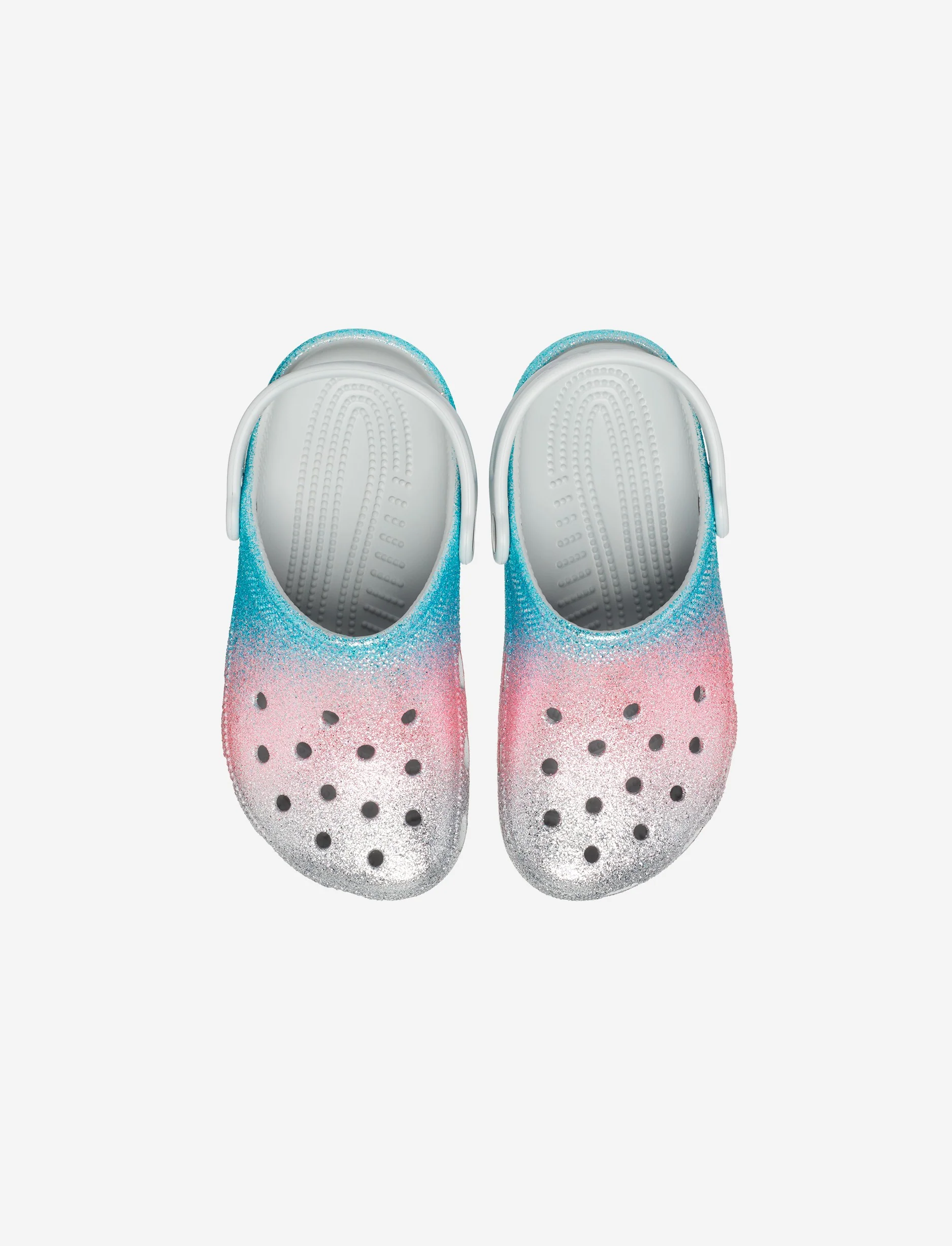 Crocs Classic Glitter Clog T - כפכף קרוקס קלאסי לילדות מידות קטנות בצבע שימר/מולטי בהדפס נצנצים - Image 3