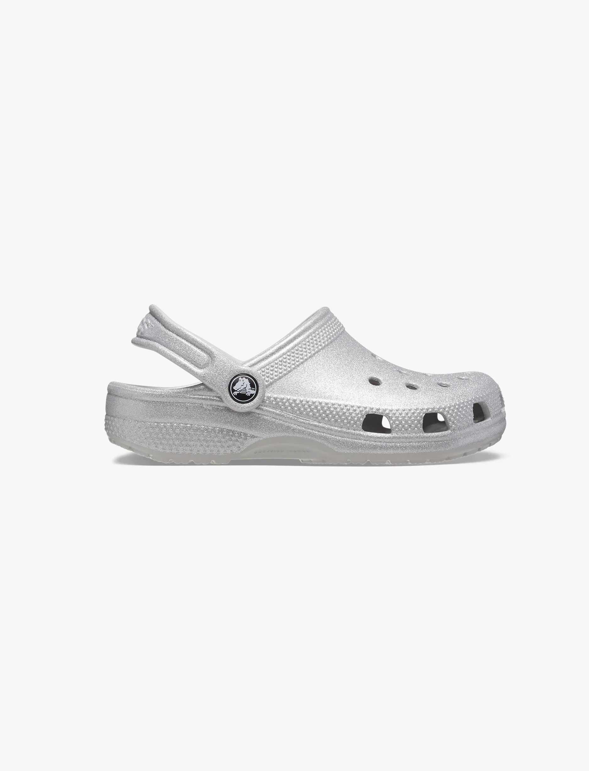 Crocs Classic Glitter Clog T - כפכף לילדות קרוקס קלאסי בצבע כסף בהדפס נצנצים מידות קטנות - Image 2