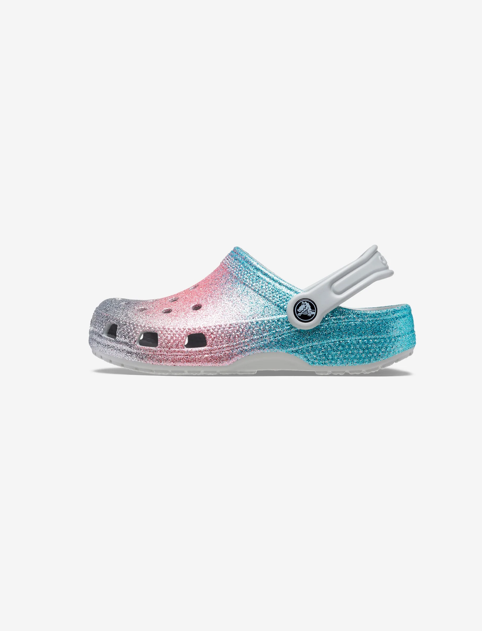 Crocs Classic Glitter Clog T - כפכף קרוקס קלאסי לילדות מידות קטנות בצבע שימר/מולטי בהדפס נצנצים - Image 5