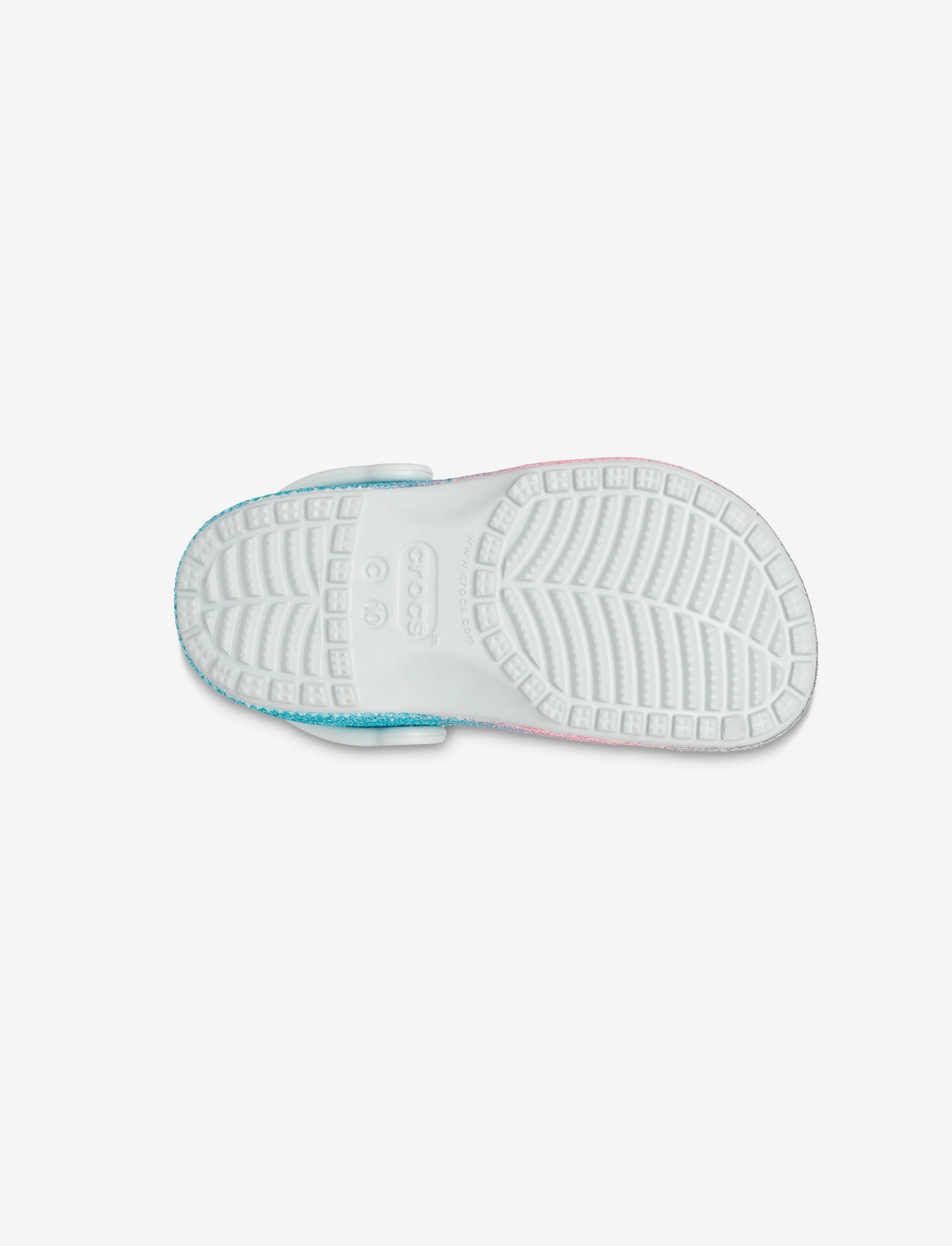 Crocs Classic Glitter Clog T - כפכף קרוקס קלאסי לילדות מידות קטנות בצבע שימר/מולטי בהדפס נצנצים - Image 6