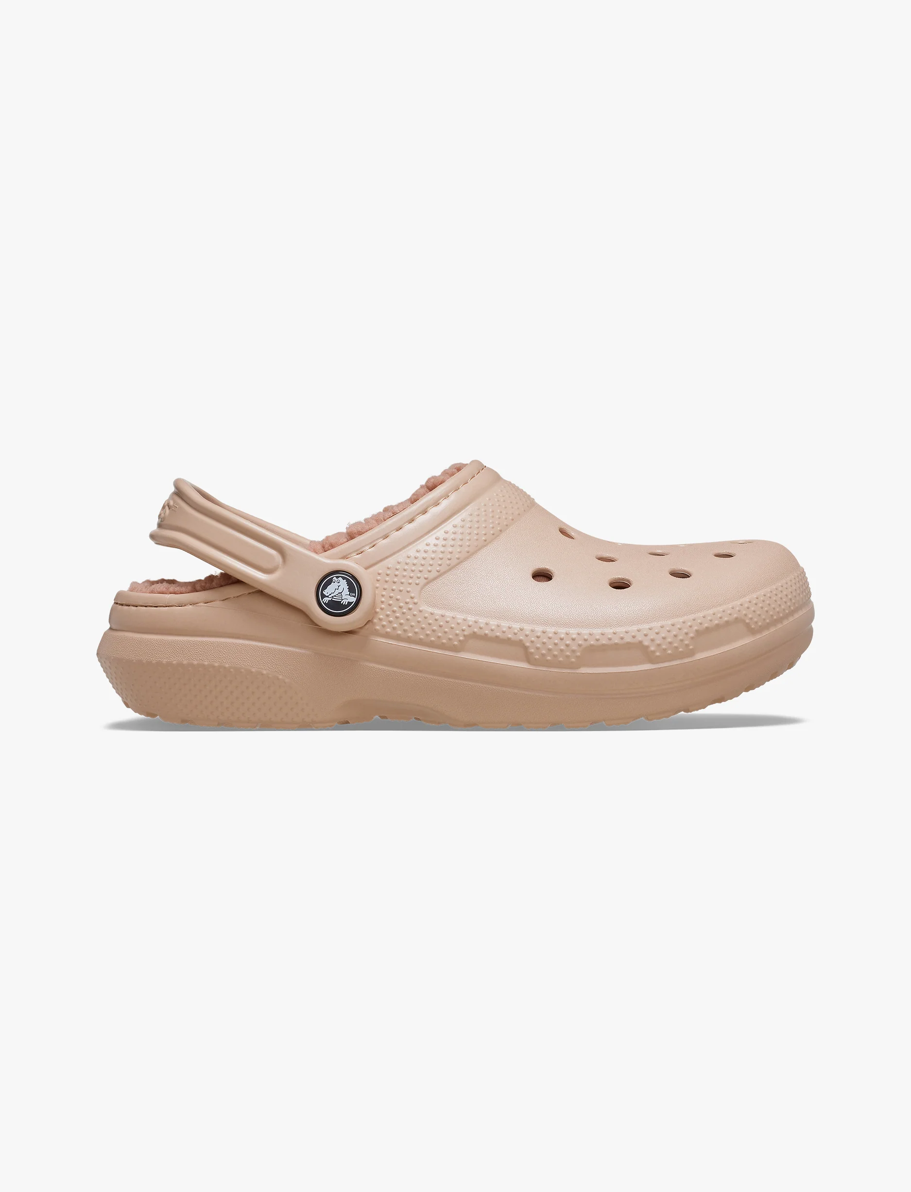 Crocs Classic Lined Clog - כפכפי קרוקס פרוותיים בצבע ורוד קרמל - Image 2