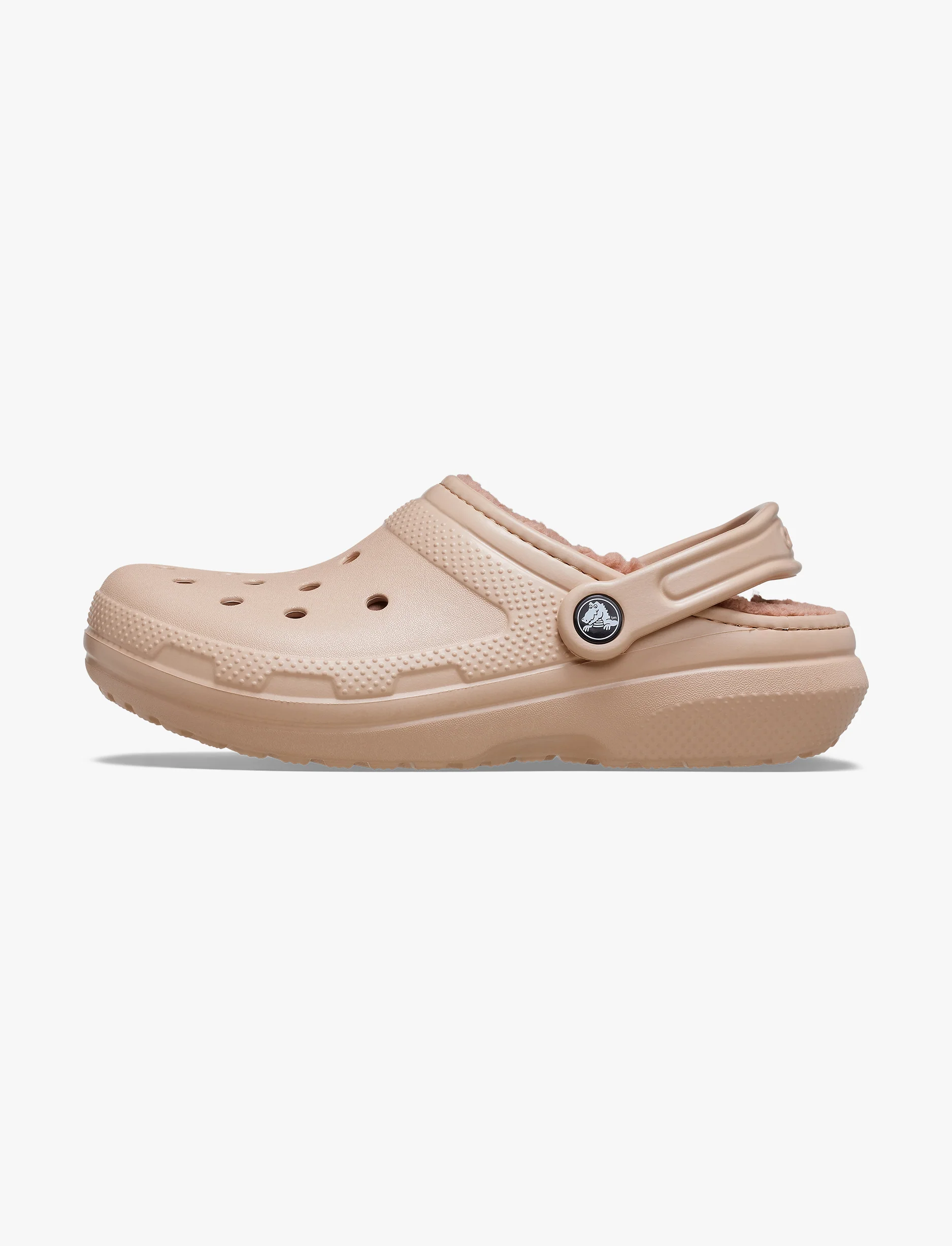 Crocs Classic Lined Clog - כפכפי קרוקס פרוותיים בצבע ורוד קרמל - Image 7