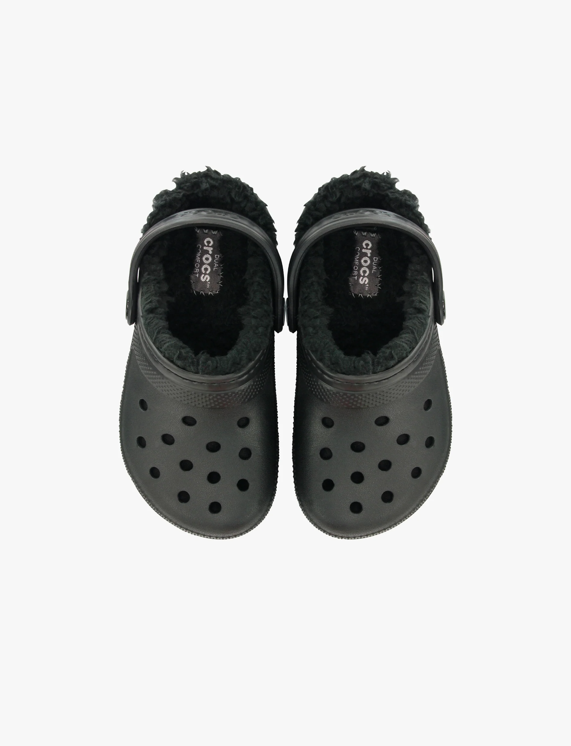 Crocs Classic Lined Clog K - כפכפים פרוותיים קרוקס לילדים בצבע שחור - Image 2