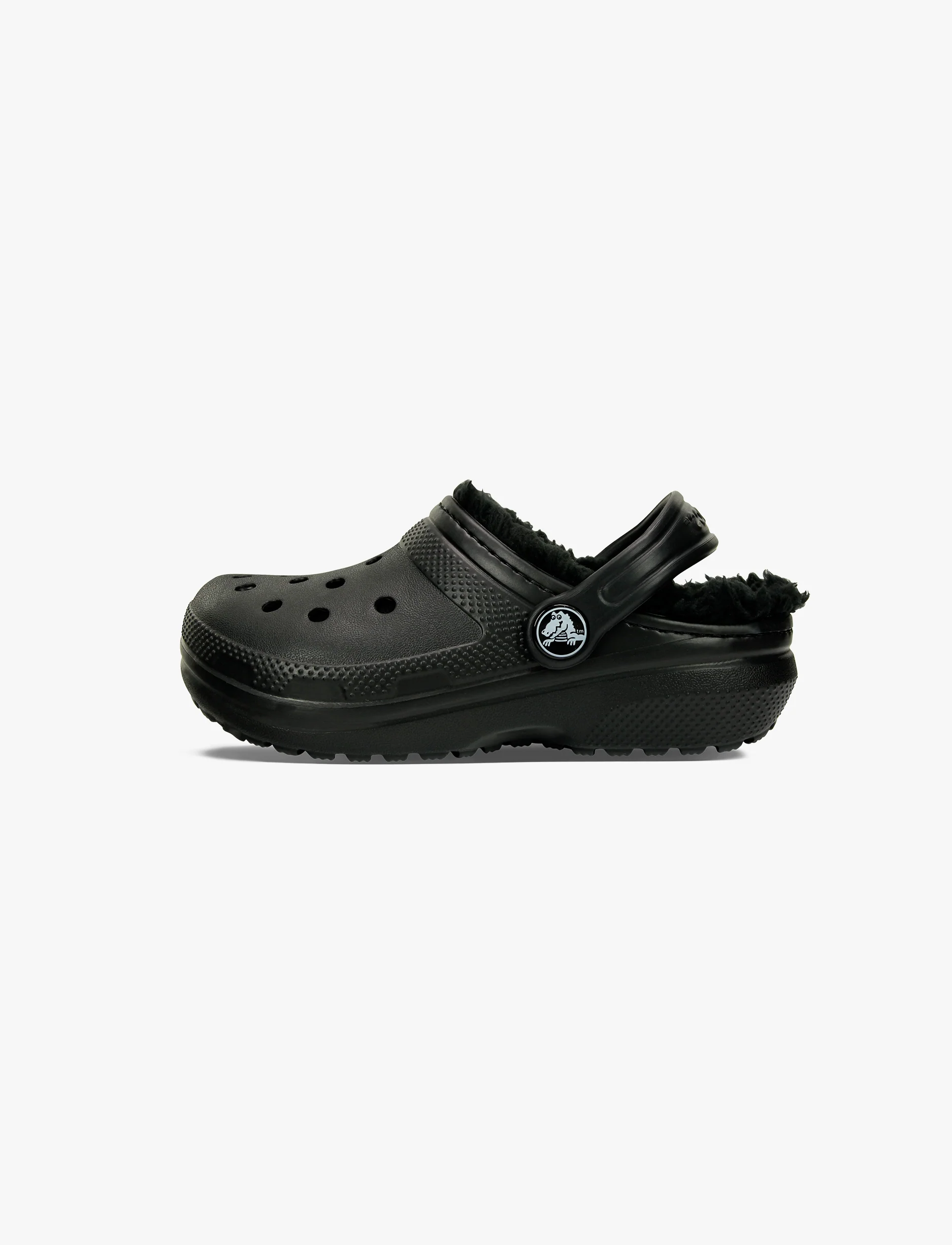 Crocs Classic Lined Clog K - כפכפים פרוותיים קרוקס לילדים בצבע שחור - Image 5