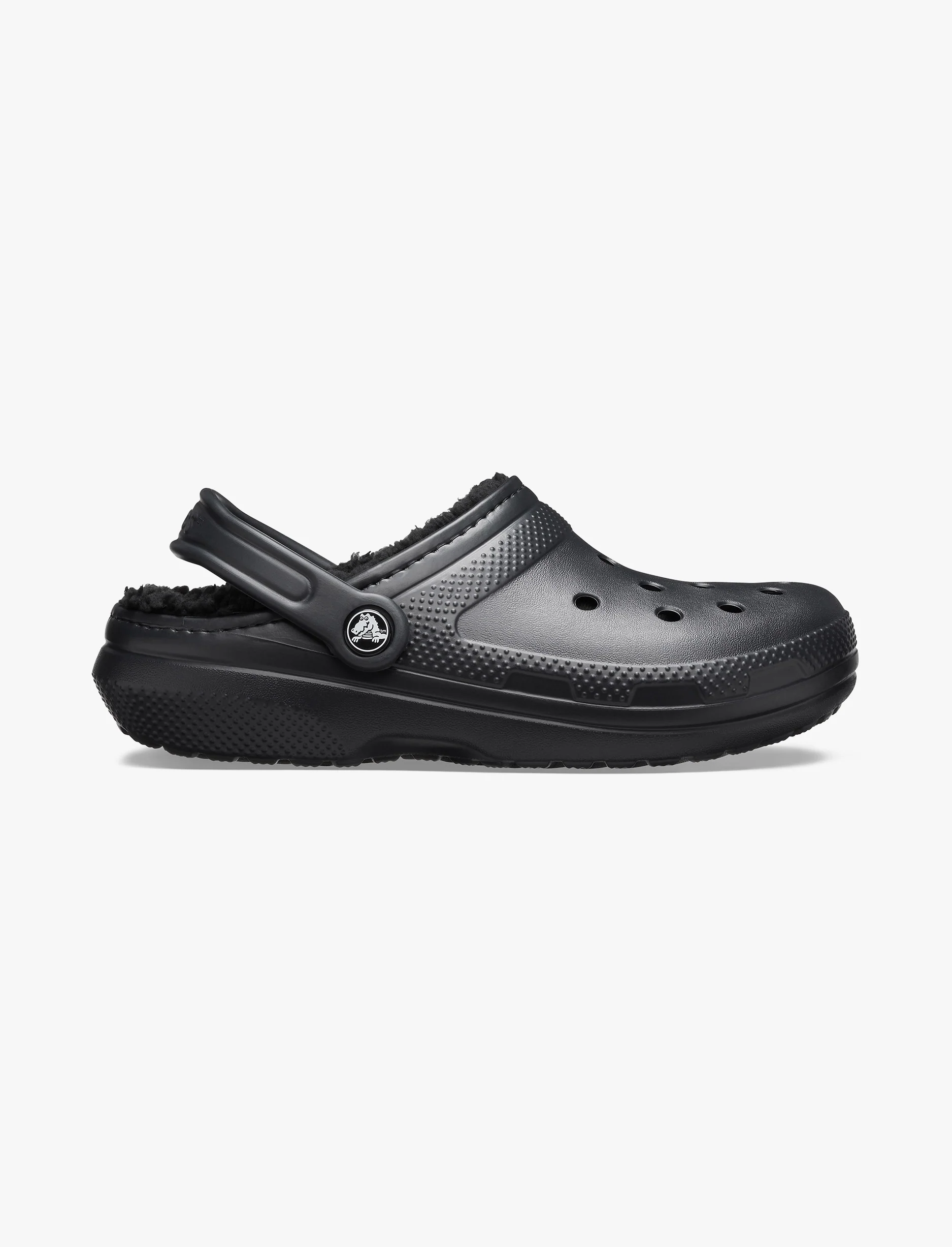 Crocs Classic Lined Clog - כפכפים פרוותיים קרוקס בצבע שחור - Image 4