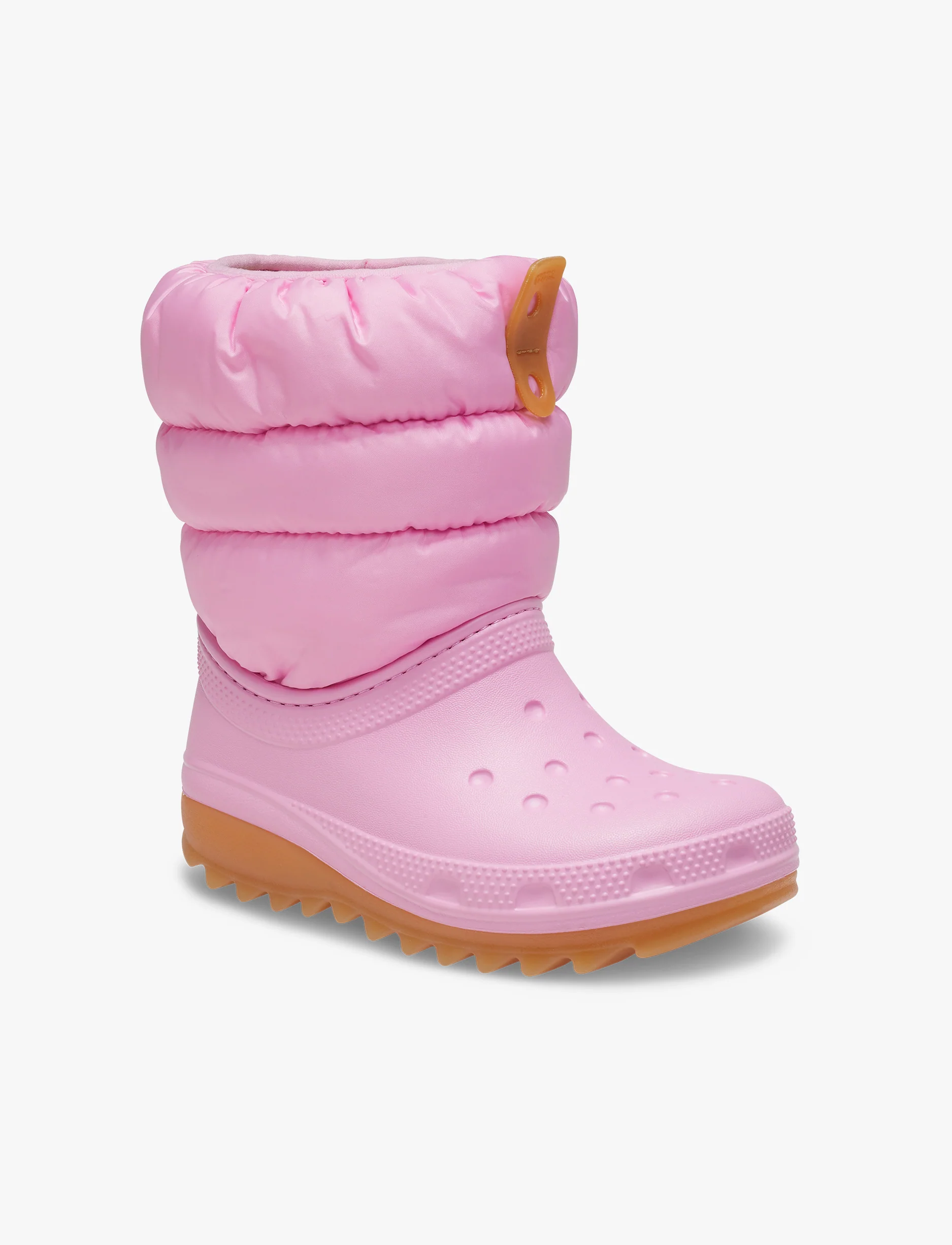 Crocs Classic Neo Puff Boot K - מגפיים לילדים קרוקס בצבע ורוד טוייד/גומי