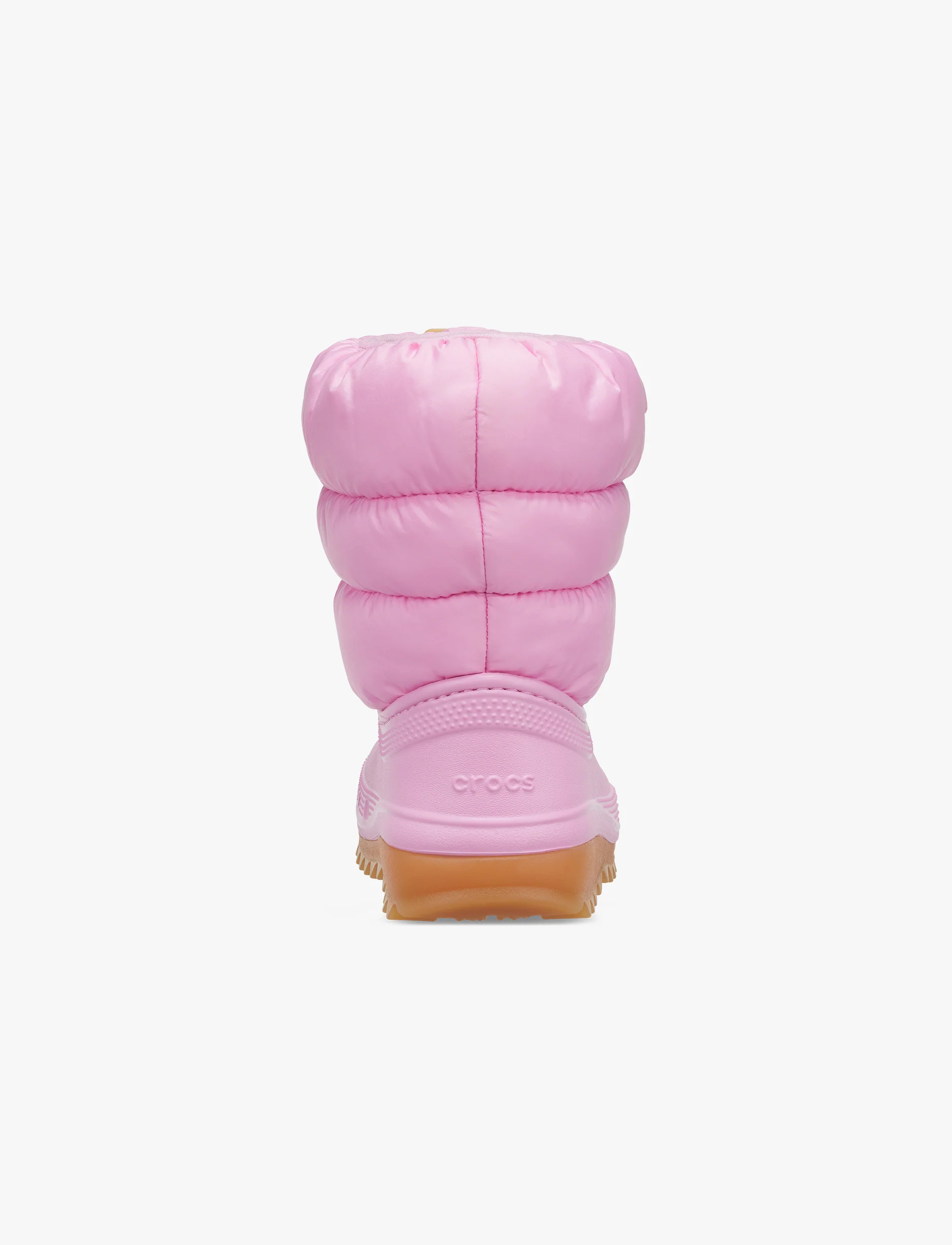 Crocs Classic Neo Puff Boot K - מגפיים לילדים קרוקס בצבע ורוד טוייד/גומי - Image 6