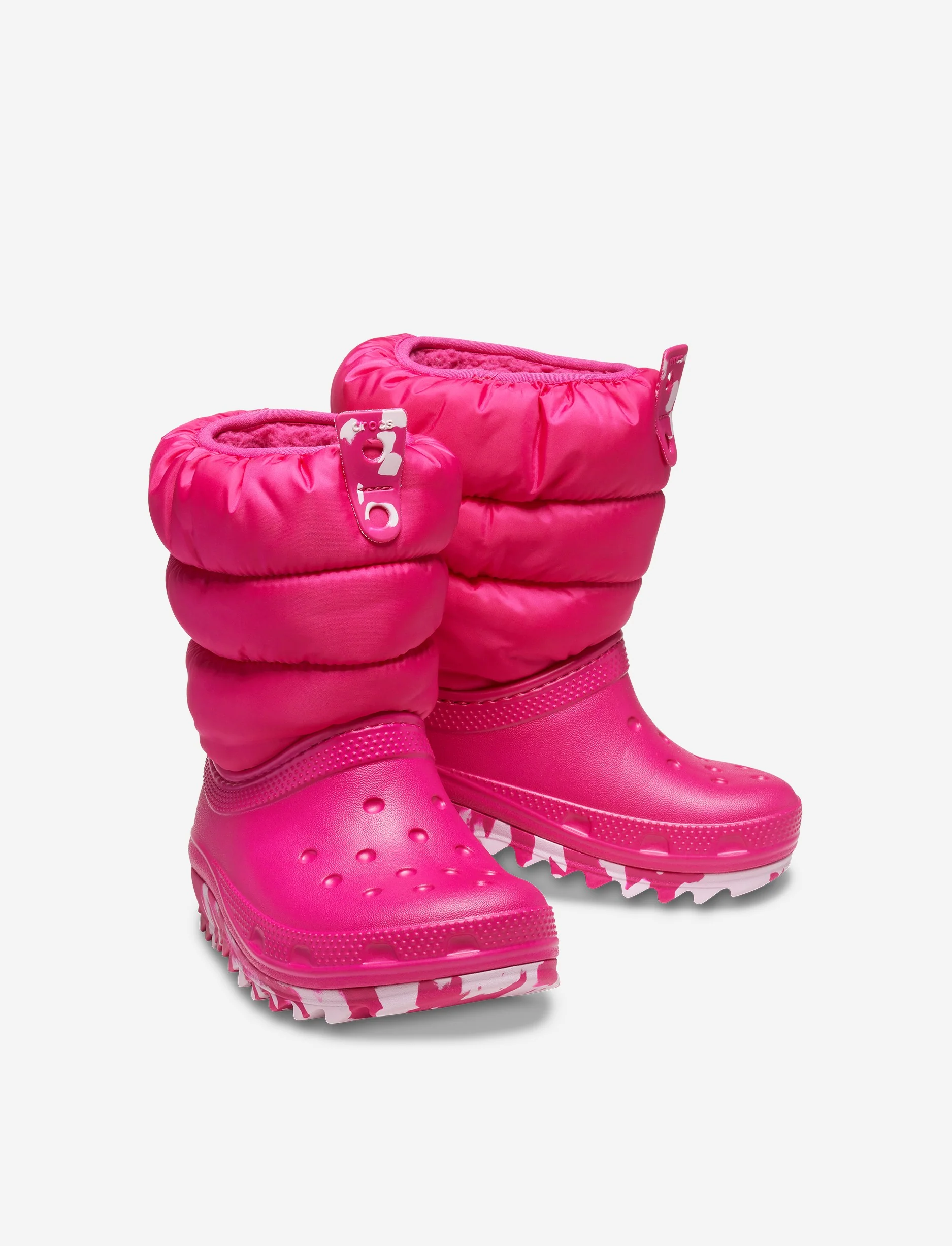 Crocs Classic Neo Puff Boot K - מגפיים לילדים קרוקס בצבע ורוד - Image 4
