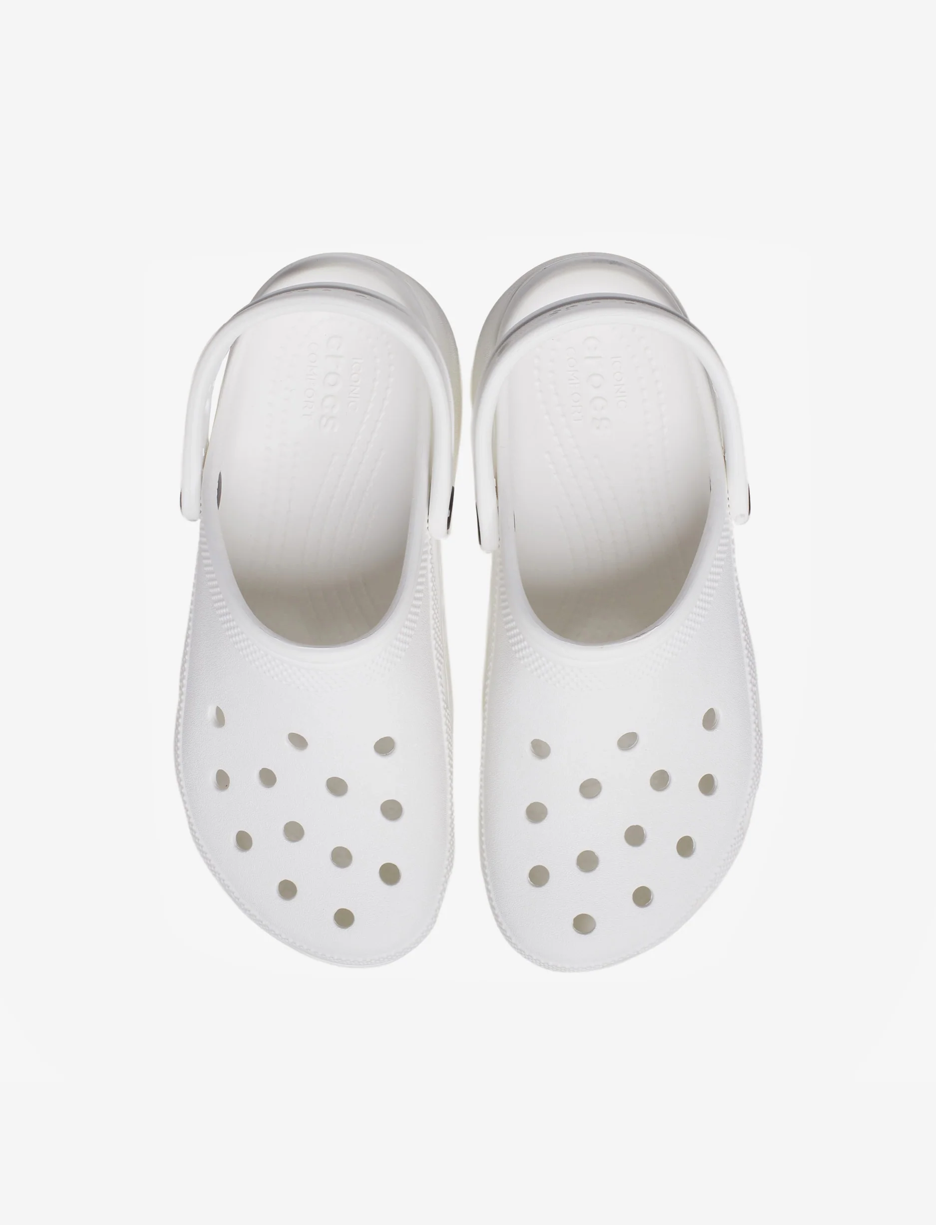Crocs Classic Platform Clog - כפכפי פלטפורמה קרוקס לנשים בצבע לבן - Image 3