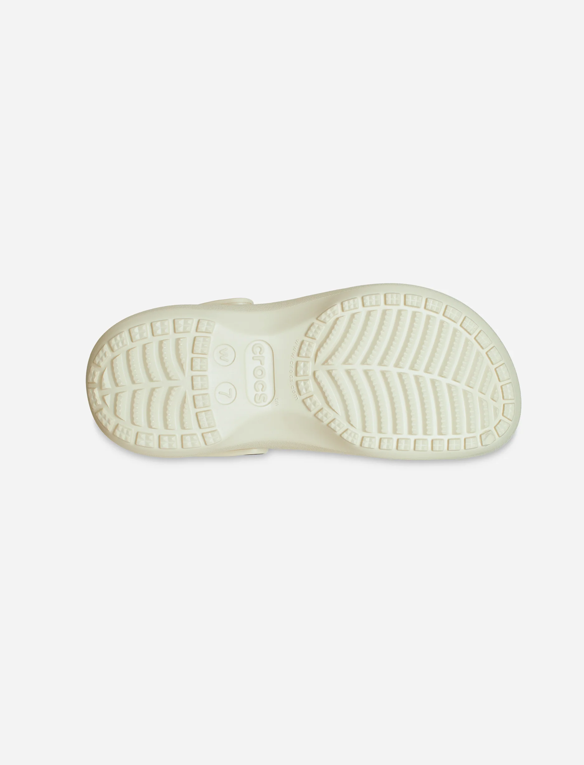 Crocs Classic Platform Clog - כפכפי פלטפורמה קרוקס לנשים בצבע קרם - Image 5
