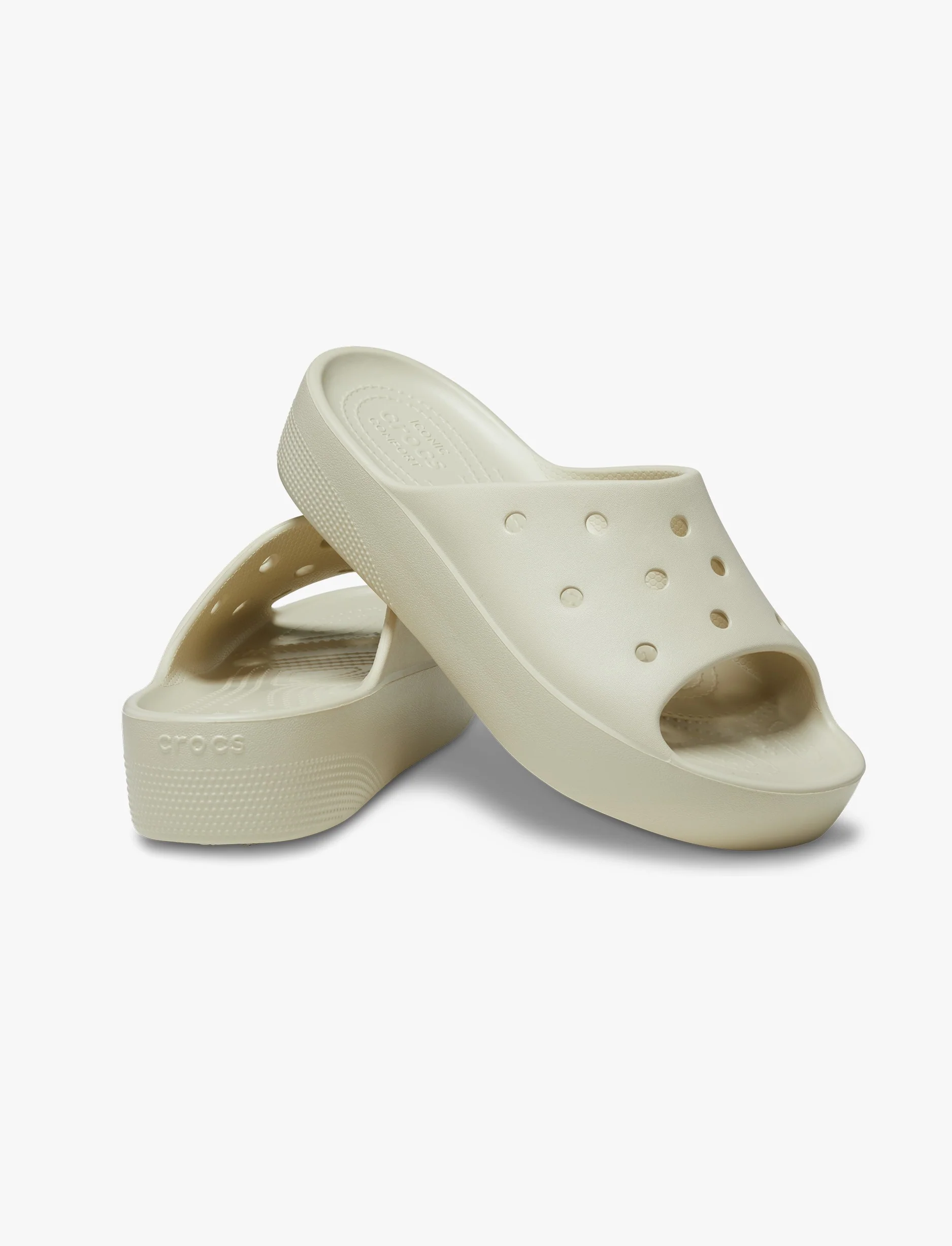 Crocs Classic Platform Slide - כפכפי סליייד פלטפורמה לנשים - Image 4