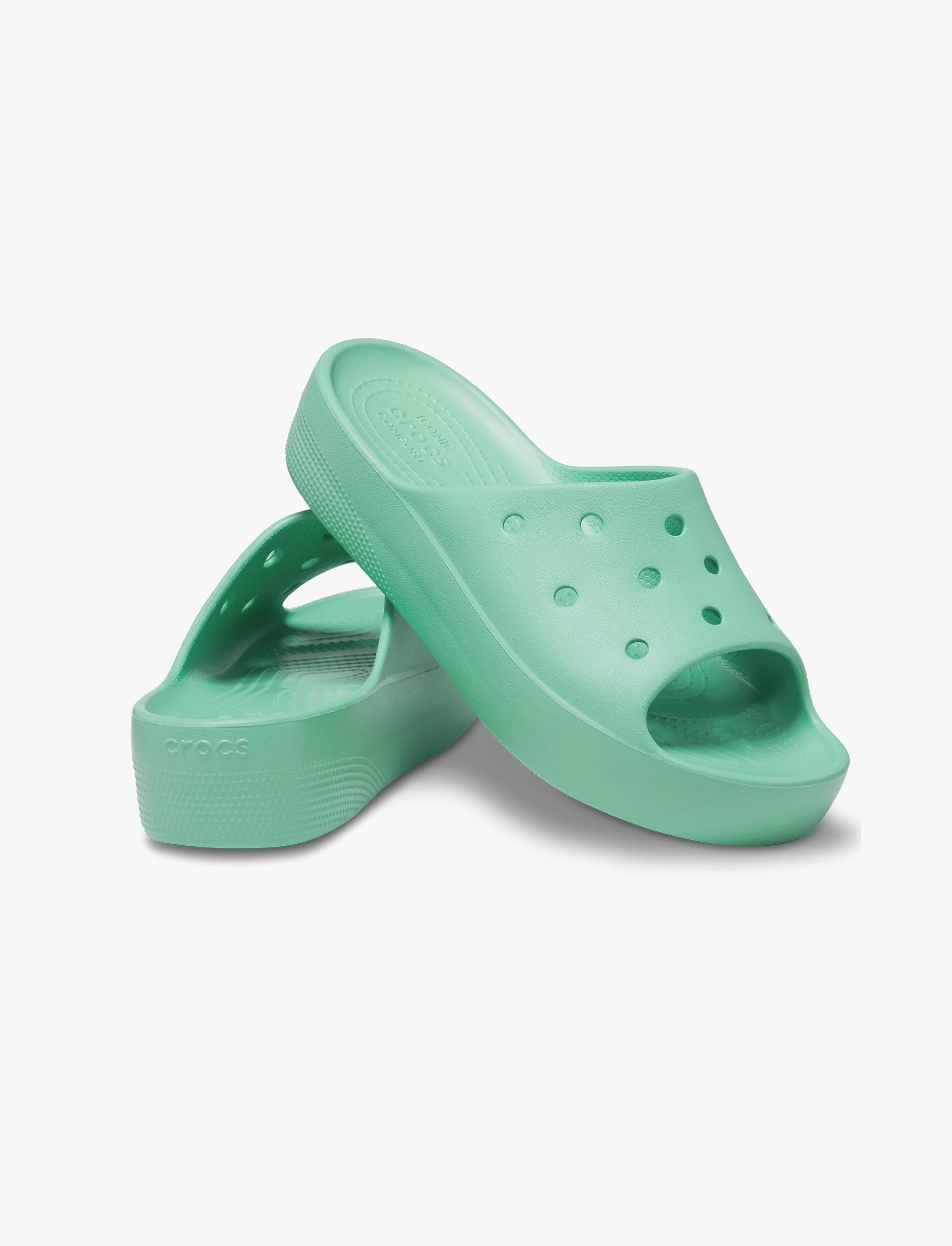 Crocs Classic Platform Slide - כפכפי סליייד פלטפורמה לנשים - Image 6