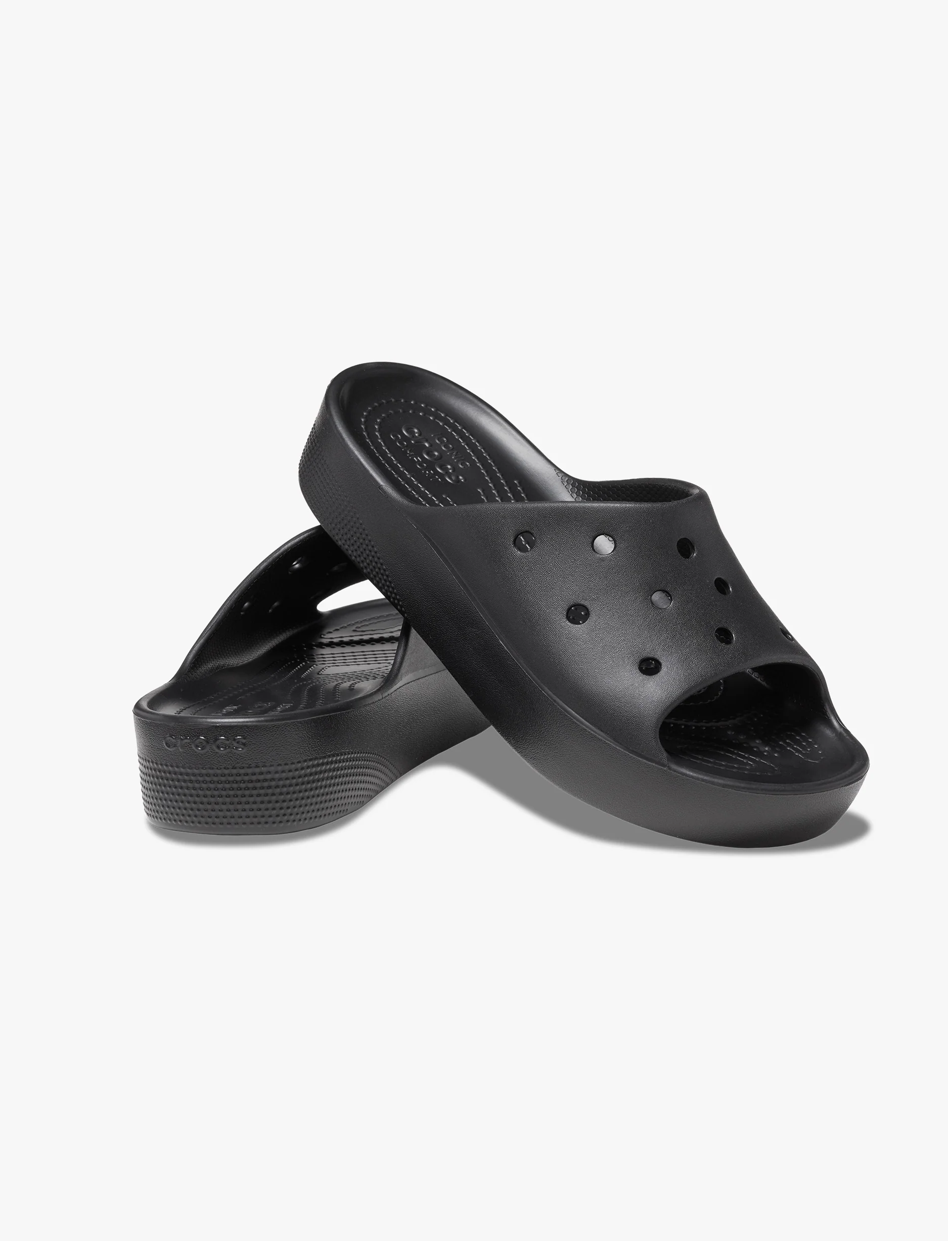 Crocs Classic Platform Slide - כפכפי סליייד פלטפורמה לנשים - Image 4