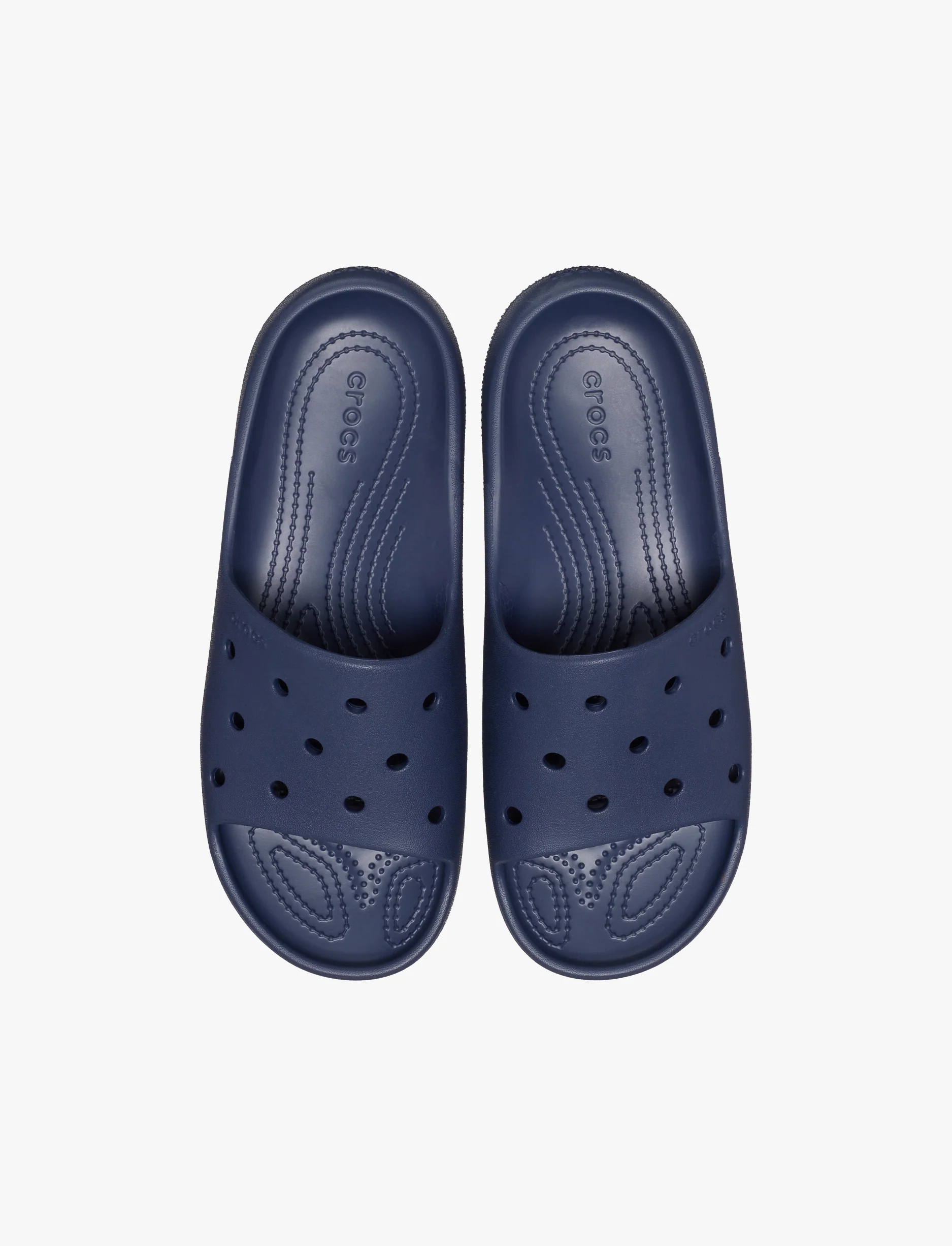 Crocs Classic Slide v2 - כפכפי סלייד קרוקס בצבע נייבי - Image 4
