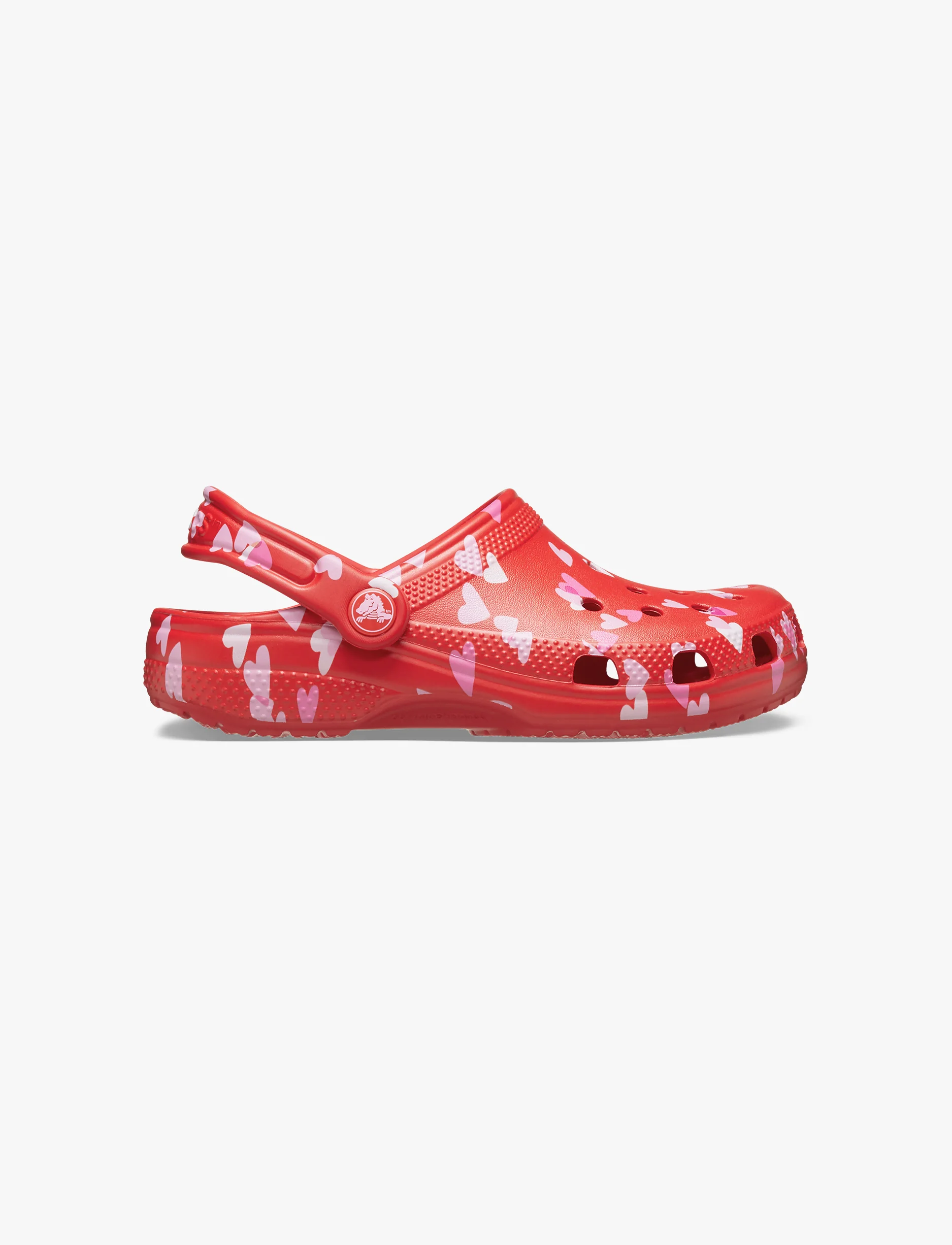 Crocs Classic VDay Clog T - כפכפי קרוקס לילדות בהדפס לבבות בצבע ורוד מידות קטנות - Image 2
