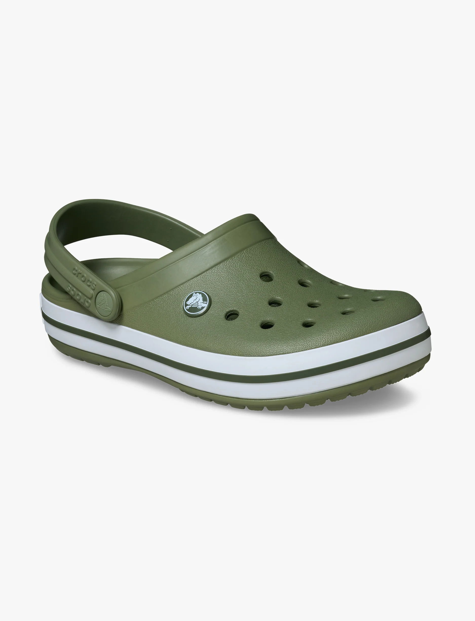 Crocs Crocband - כפכף קרוקס אוורירי בצבע ירוק-אפור קרגו