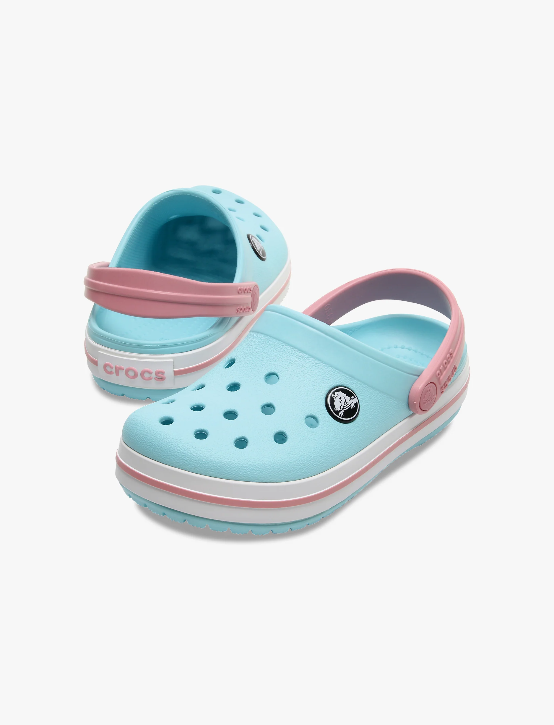 Crocs Crocband Clog K - כפכפי קרוקבנד קרוקס לילדים בצבע כחול אייס/לבן - Image 3