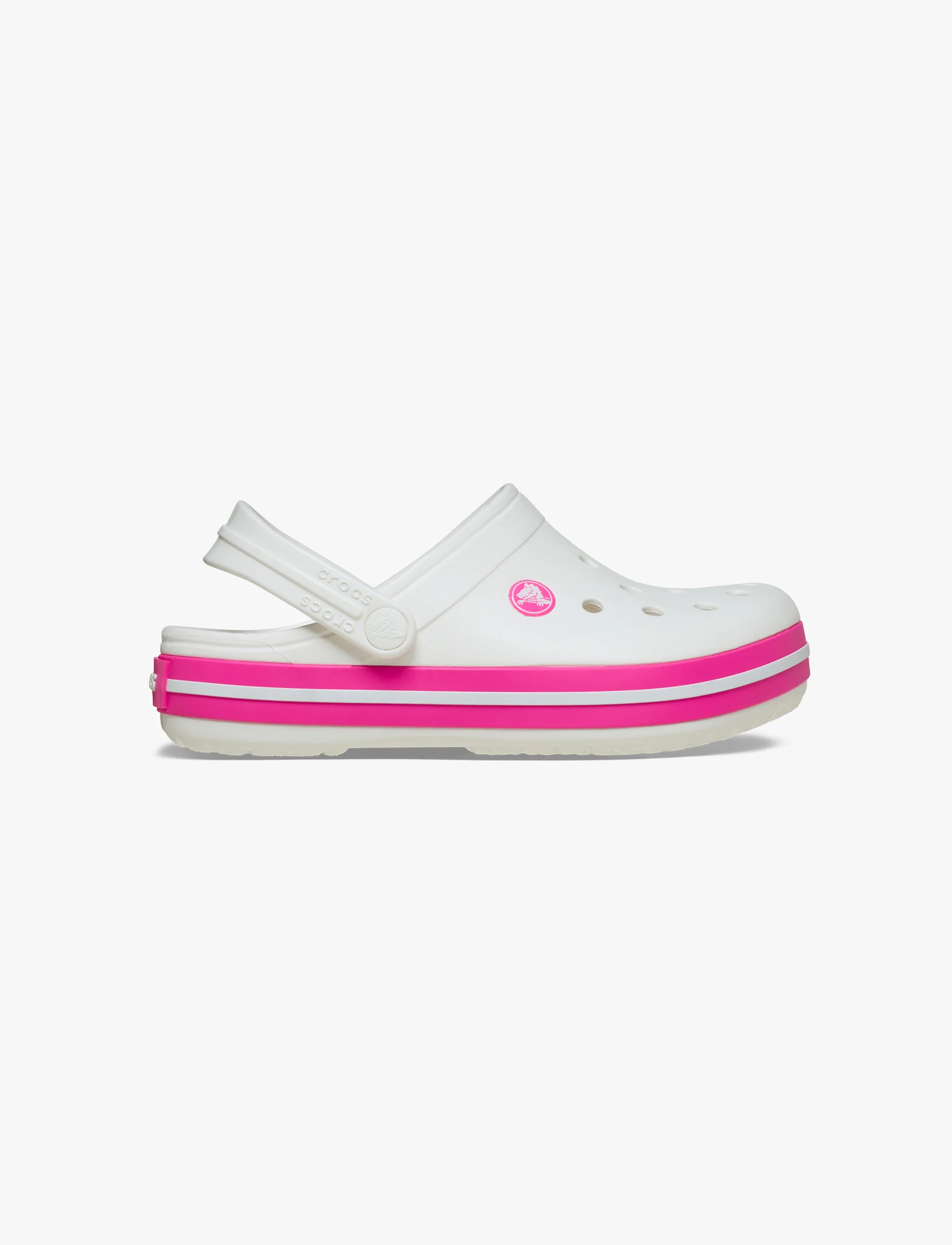 Crocs Crocband Clog K - כפכפי קרוקבנד קרוקס לילדים בצבע לבן/ורוד קראש - Image 2