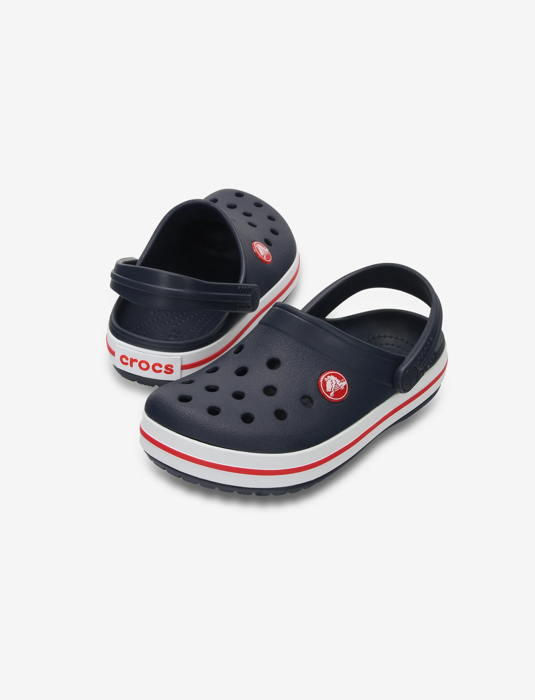 Crocs CrocBand Clog T - כפכפים לילדים קרוקס קרוקבנד בצבע נייבי/אדום מידות קטנות - Image 4