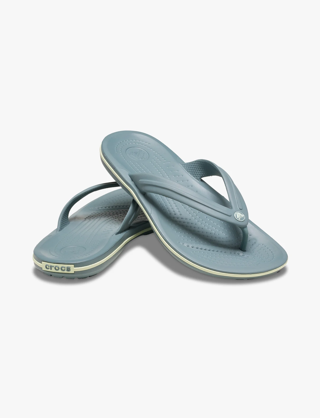 Crocs Crocband Flip - נעלי אצבע קרוקס בצבע ירוק פונד - Image 3