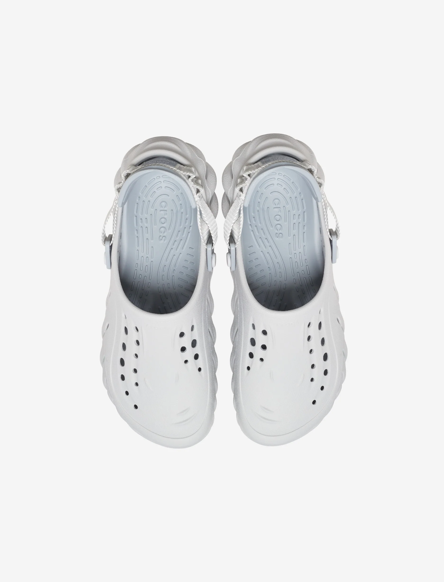 Crocs Echo Clog - כפכפי קלוג אקו קרוקס בצבע אפור בהיר - Image 3