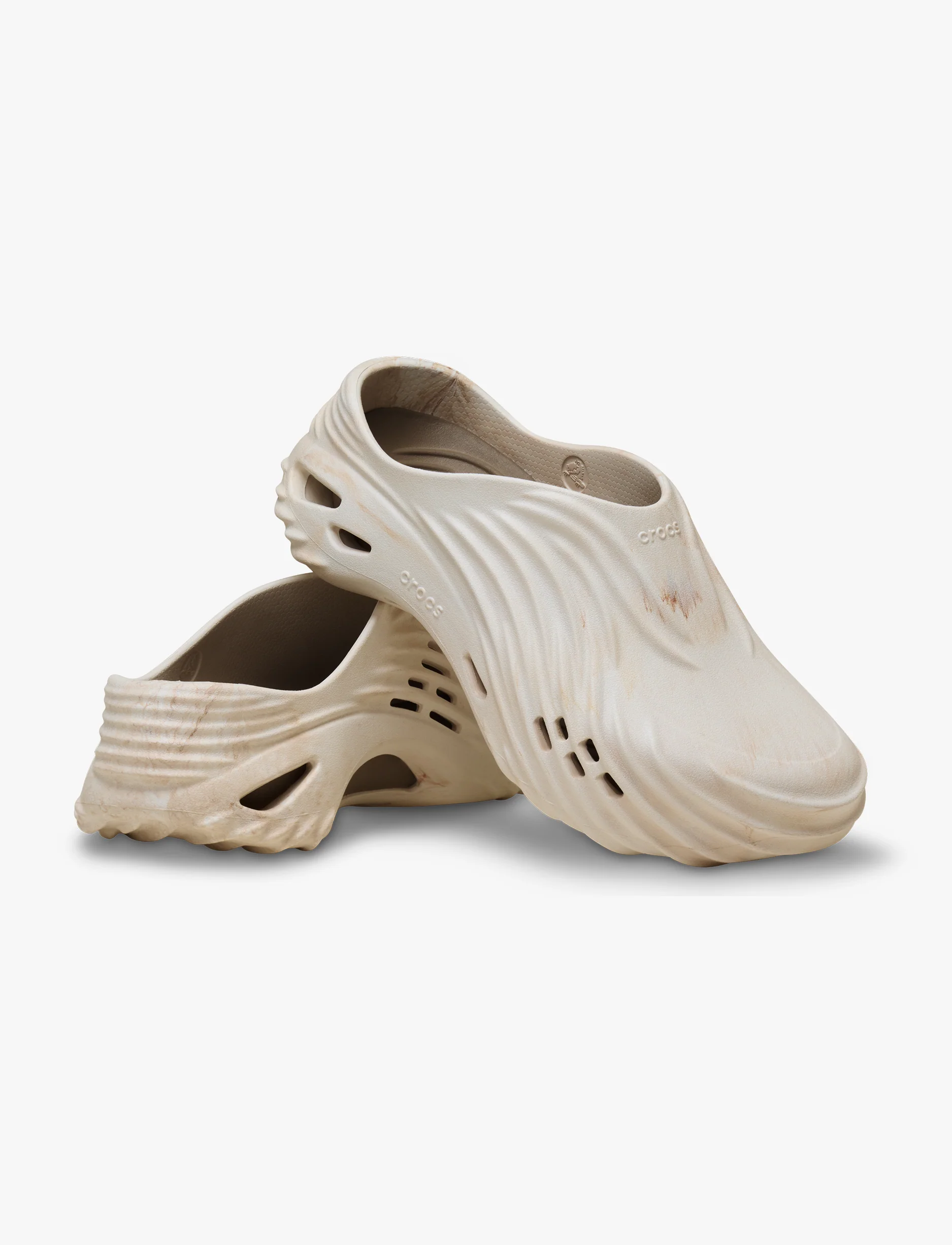 Crocs Echo Marbled Wave - כפכפי קרוקס אקו קלוג בצבע בון/מולטי - Image 3