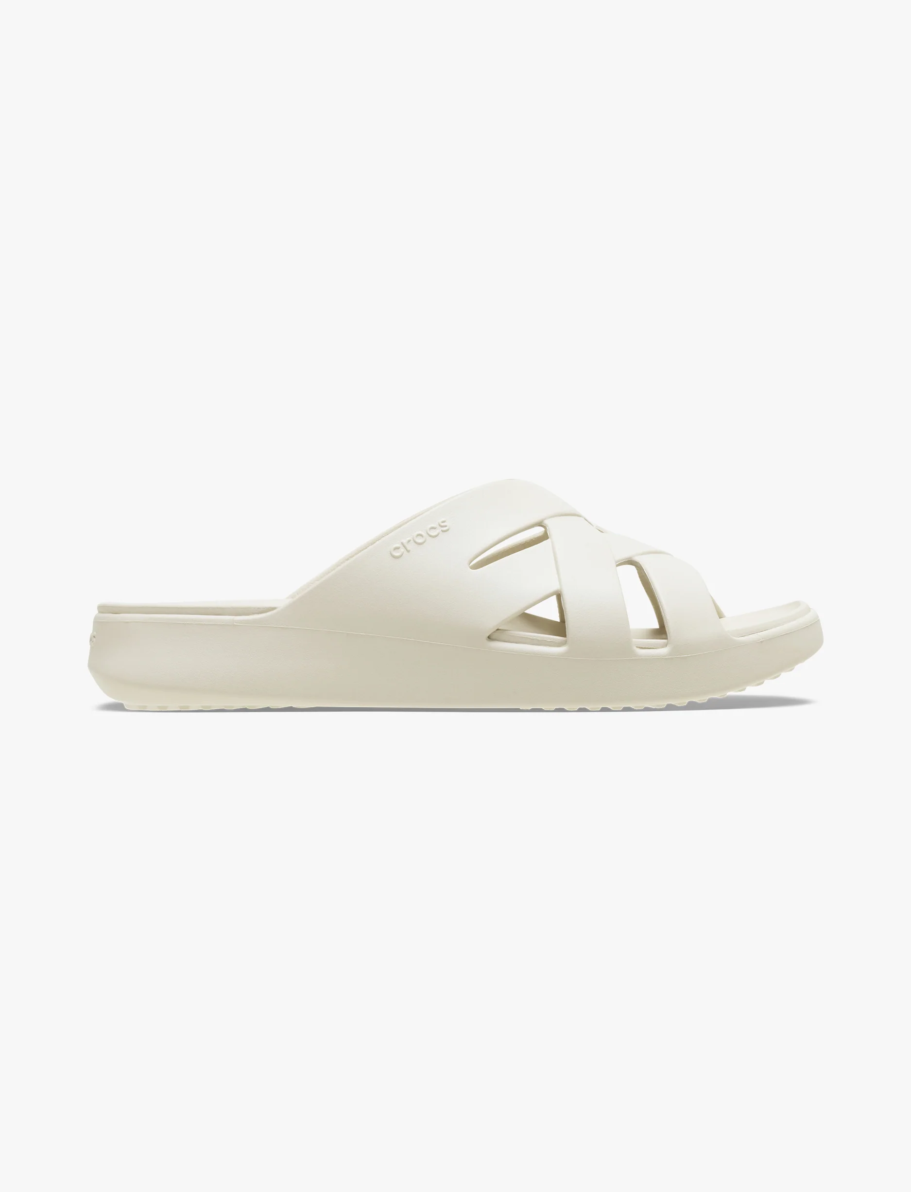 Crocs Getaway Weave Slide - כפכפי סלייד קרוקס לנשים בצבע אבן חול - Image 2