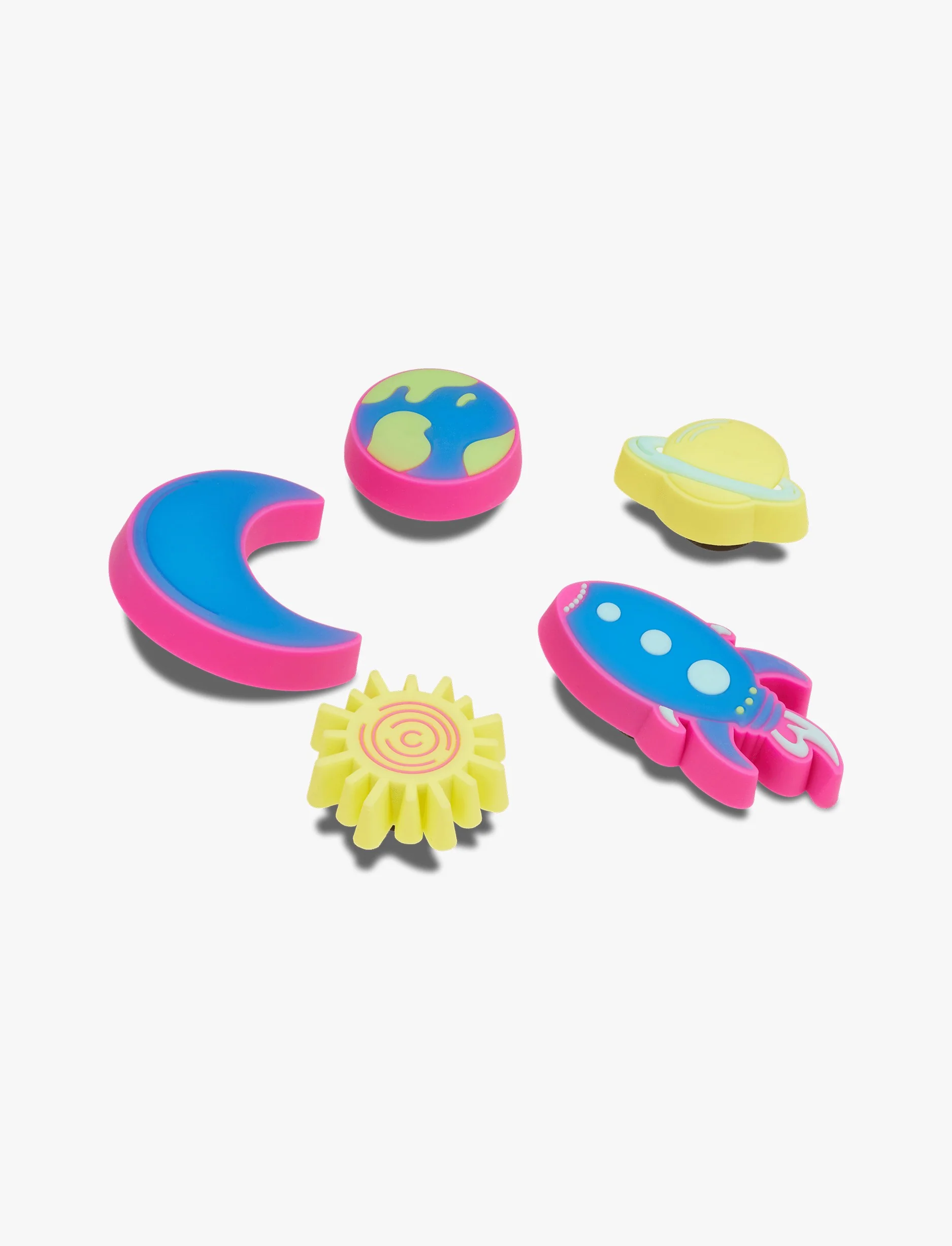 Crocs Jibbitz Lights Up Neon Planets - מארז 5 ג'יביטים קרוקס עם אורות - Image 3