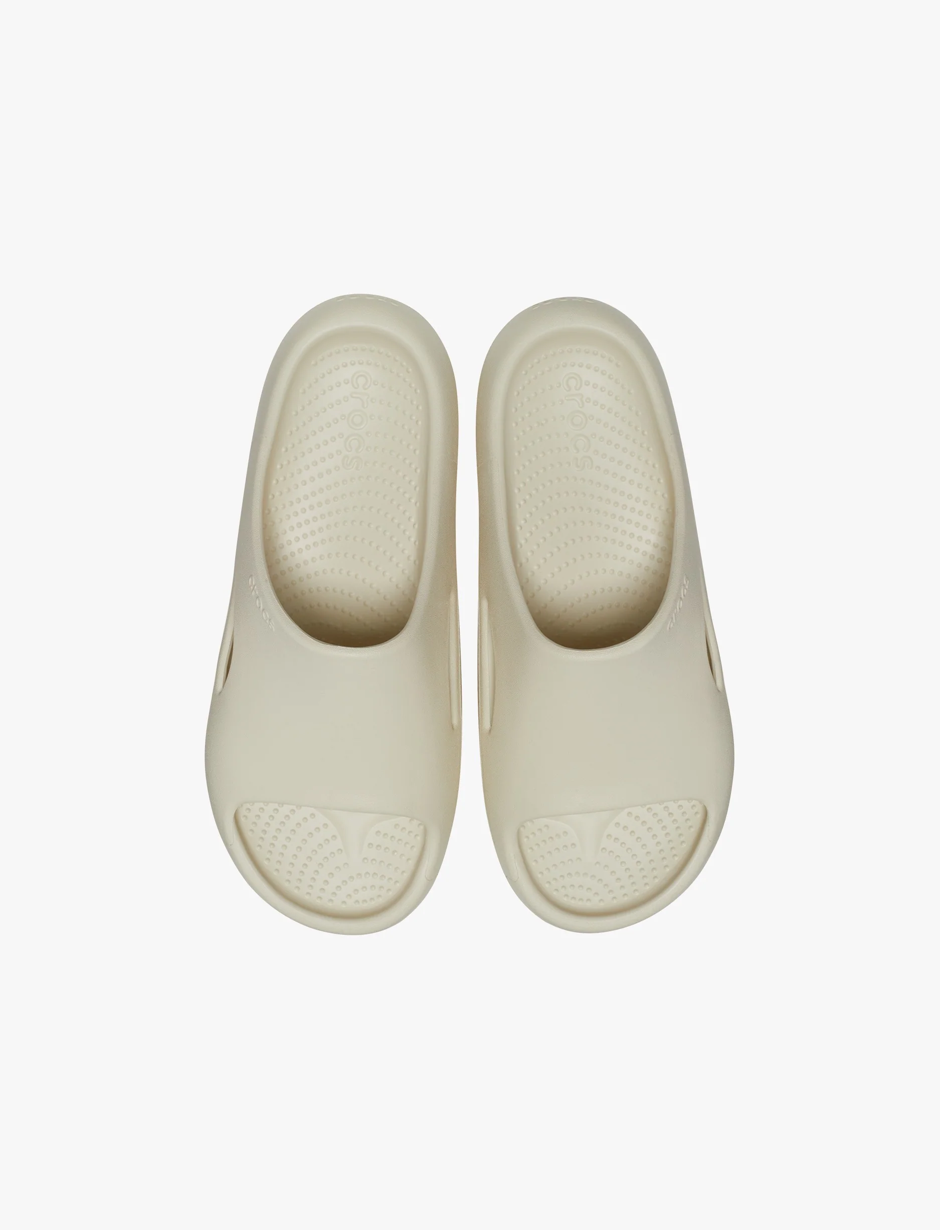 Crocs Mellow Slide - כפכפי קרוקס סלייד מילו בצבע עצם - Image 4