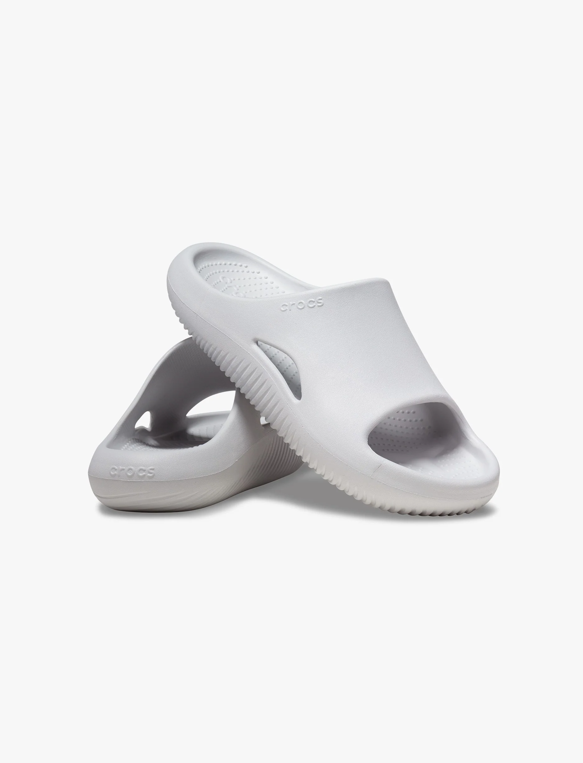 Crocs Mellow Slide - כפכפי קרוקס סלייד מילו בצבע אפור - Image 4