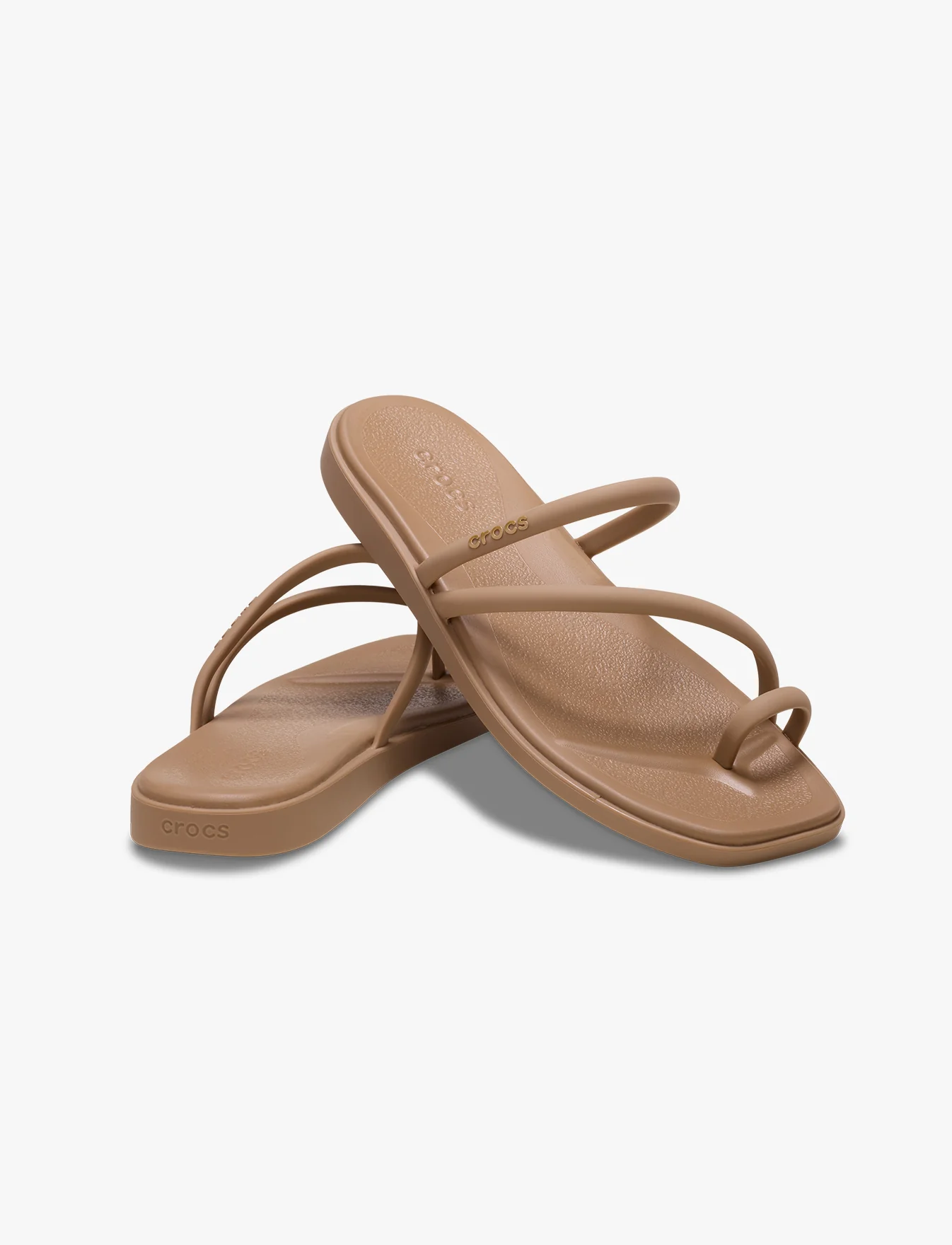 Crocs Miami Toe Loop Sandal - סנדלי קרוקס מיאמי לנשים בצבע שוקולד חלב - Image 3