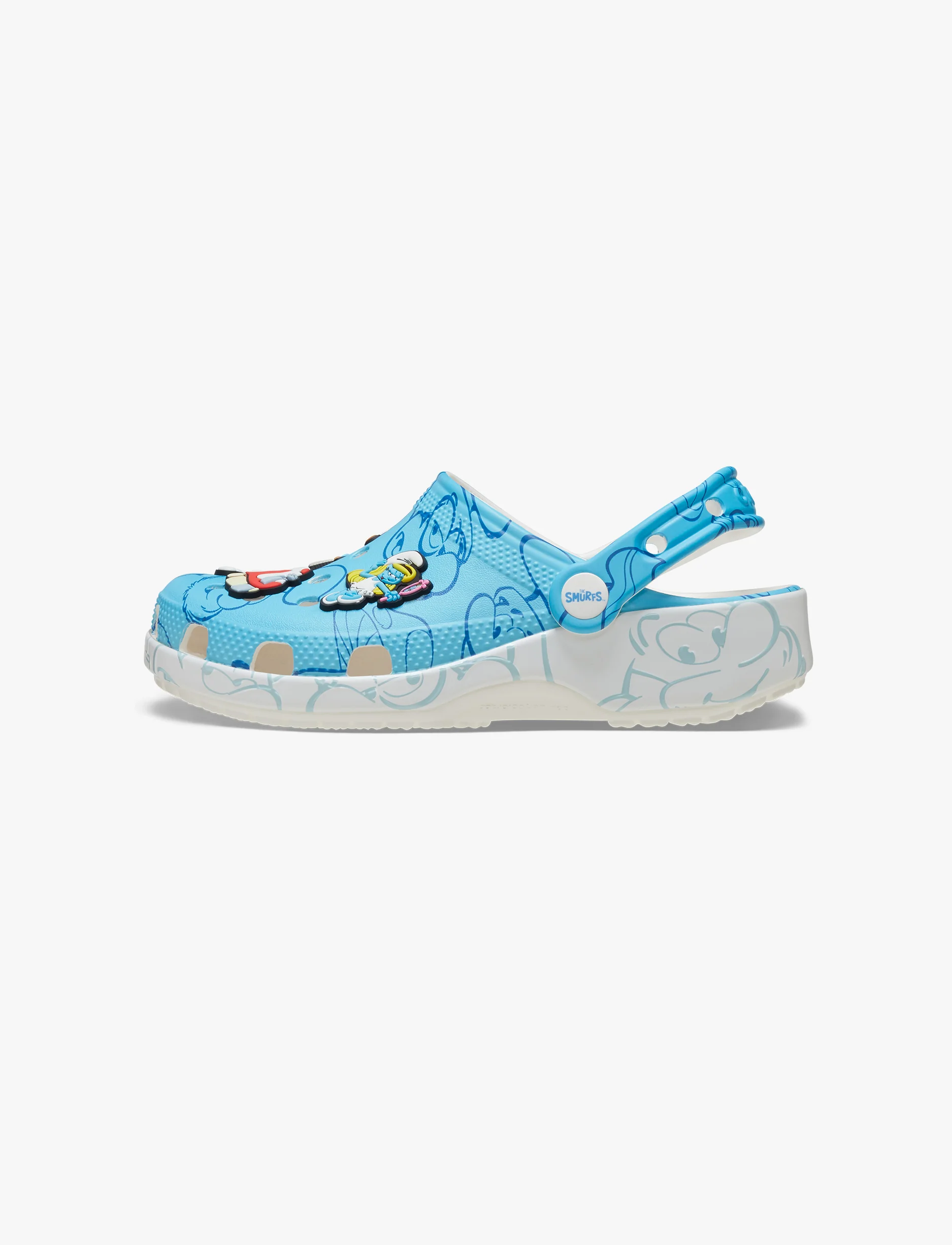 Crocs Smurfs Classic Clog K - כפכפי קרוקס קלוג הדרדסים לילדים בצבע תכלת/לבן - Image 6