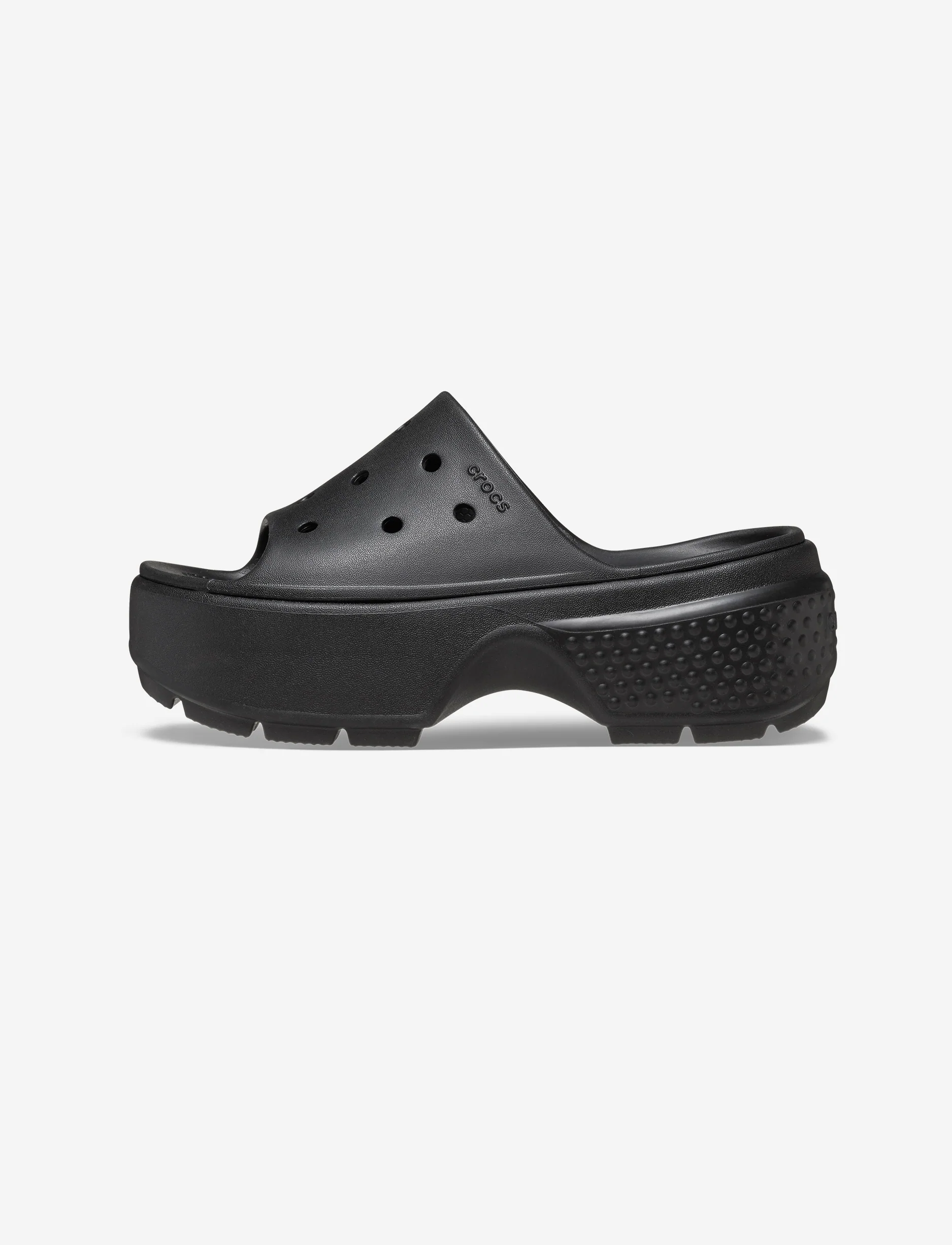 Crocs Stomp Slide - כפכפי פלטפורמה סטומפ סלייד קרוקס לנשים בצבע שחור - Image 6