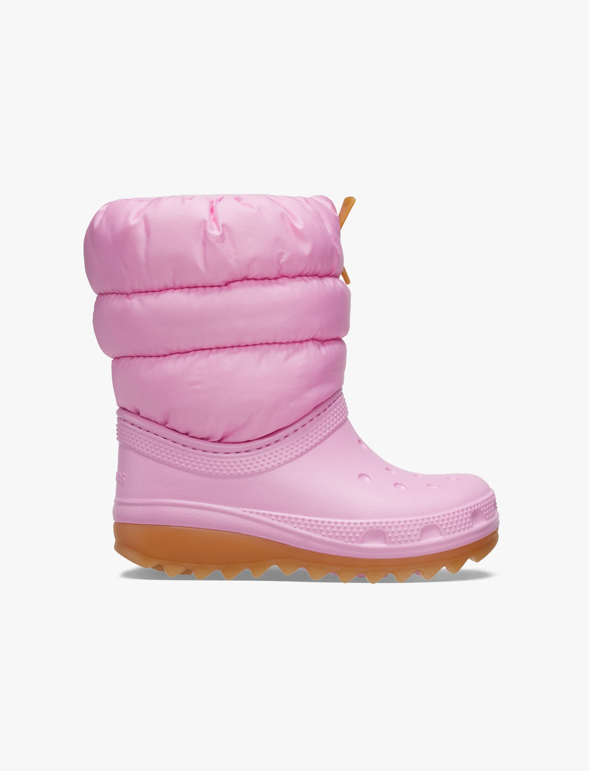 Crocs Toddler Classic Neo Puff Boot - מגפיים לילדים קרוקס בצבע ורוד סוויד/גומי - Image 2