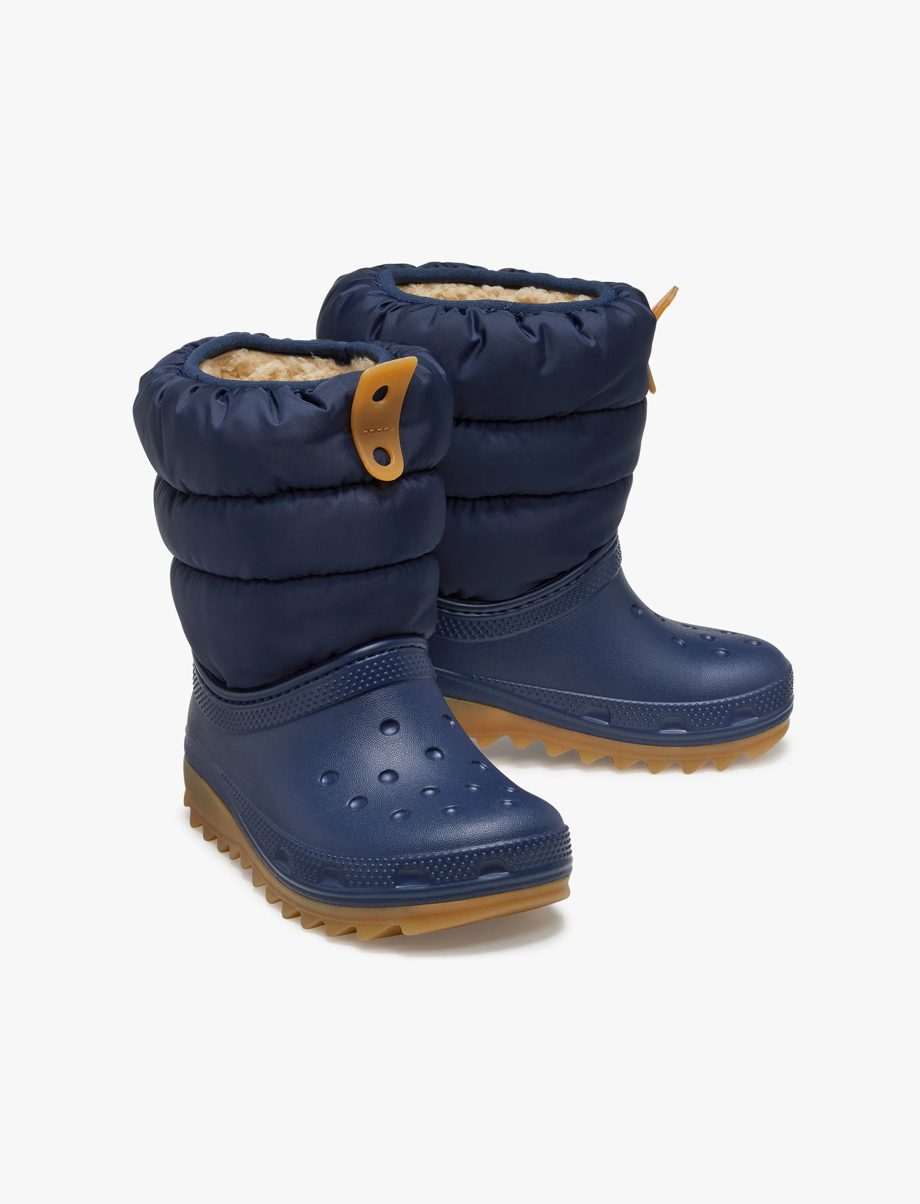 Crocs Toddler Classic Neo Puff Boot - מגפיים לילדים קרוקס בצבע נייבי/חום - Image 3