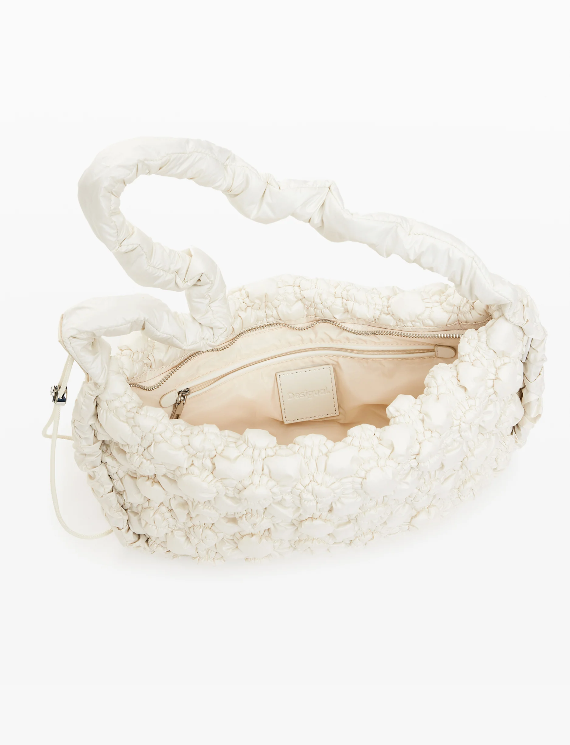 Desigual Bag Flossy Eibar 24WAXA18 - תיק צד דיזיגוואל לנשים בצבע קרם - Image 5