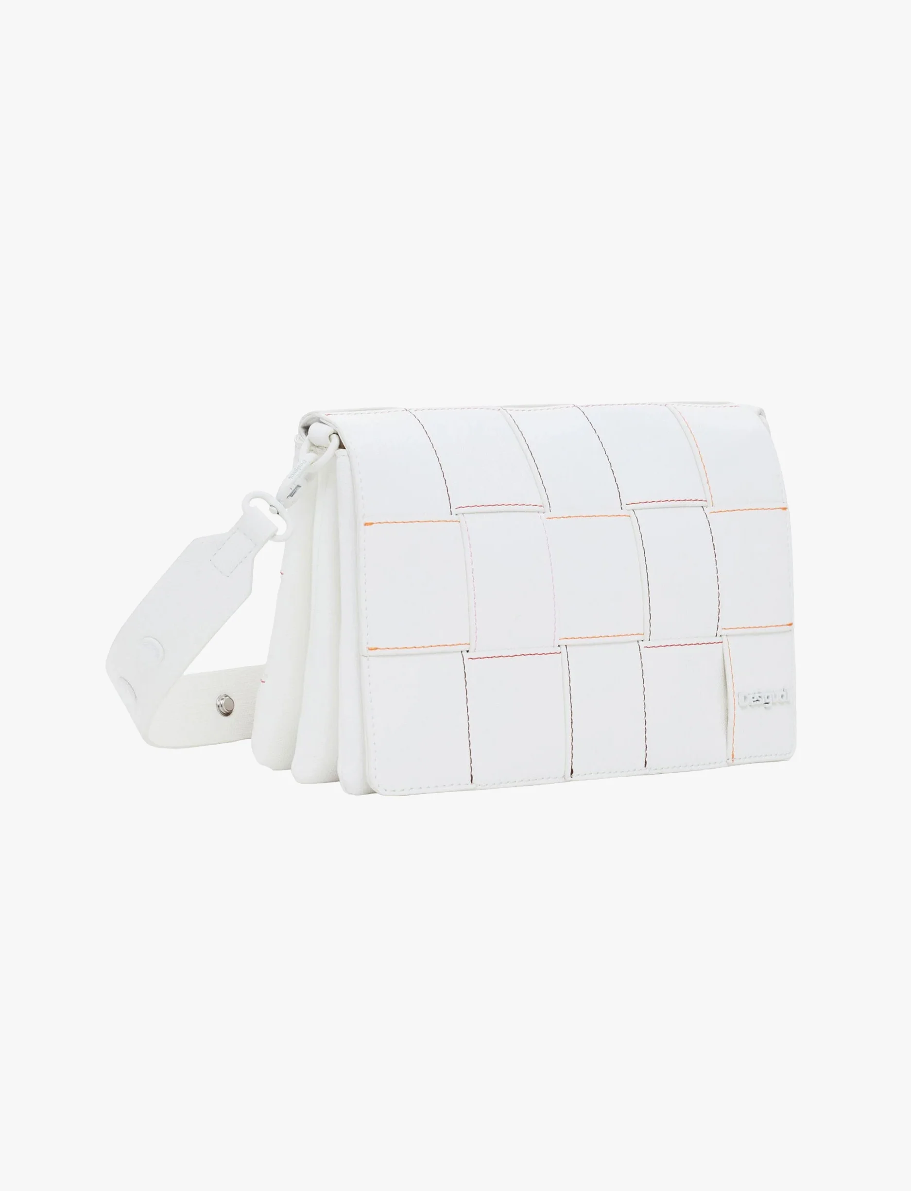 Desigual Bag Yoko Blanco Dortmund Flap 25SAXPAQ – תיק צד דיזיגוואל לבן לנשים - Image 2