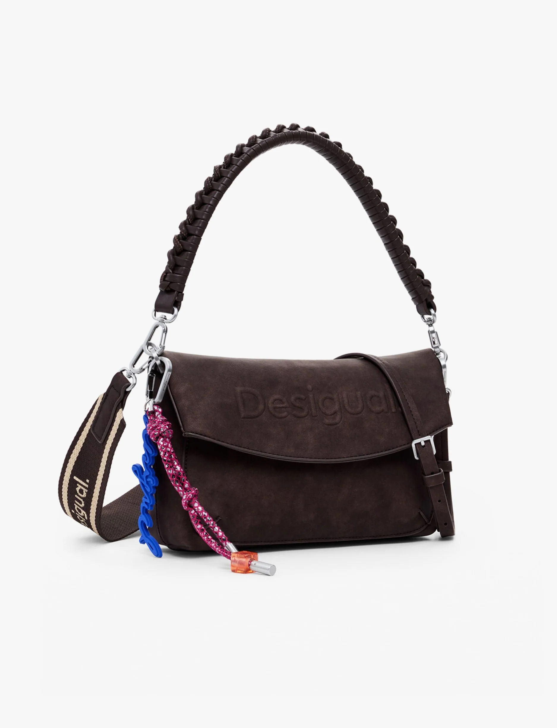 Desigual Bag Half Logo Trokel Choco - תיק צד דיזיגוואל לנשים - Image 2