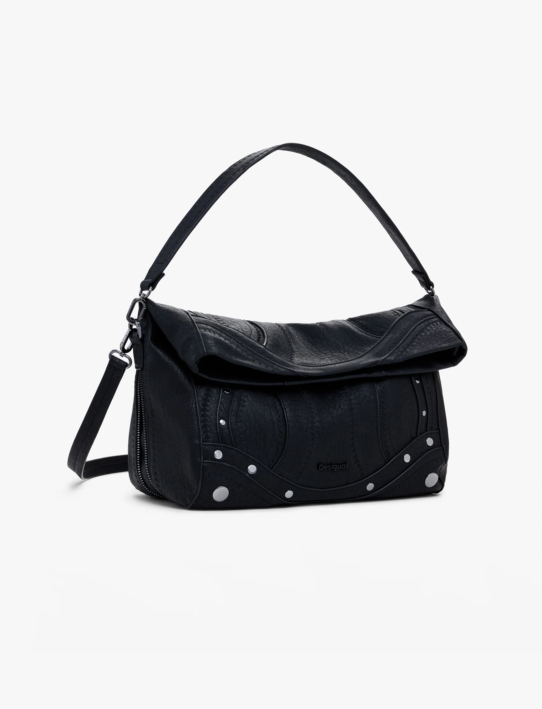 Desigual Bag Embro Patch Loverty Black - תיק צד דיזיגוואל לנשים