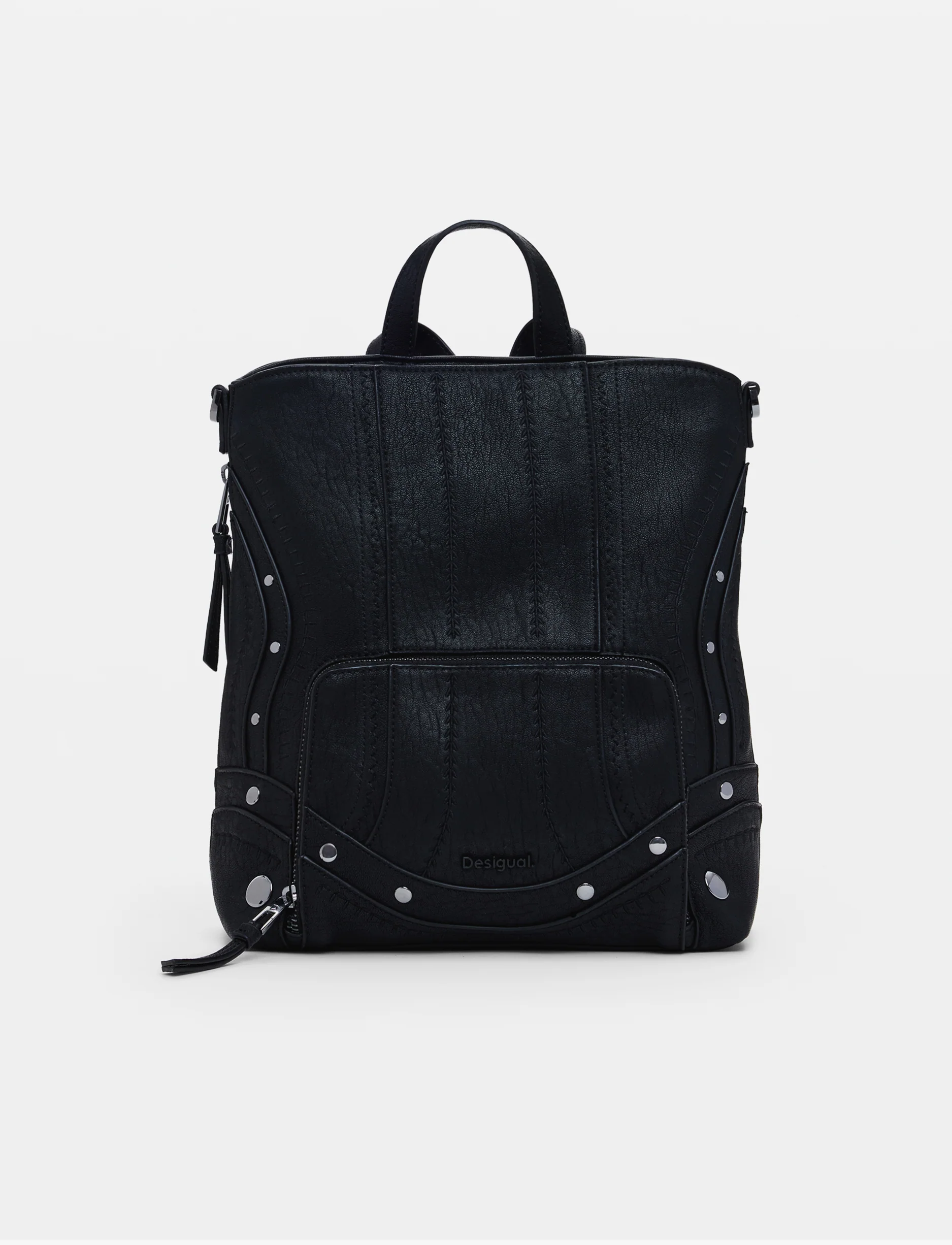 Desigual Back Embro Patch Pretoria Mini Black Backpack - תיק גב דיזיגוואל לנשים