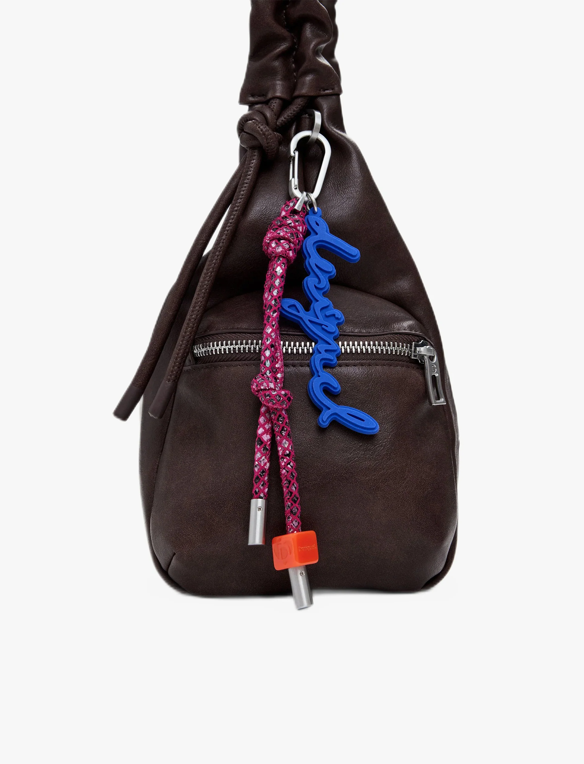 Desigual Bag Half Logo Montville Choco 25WAXPAY - תיק דיזיגוואל חום לנשים - Image 4