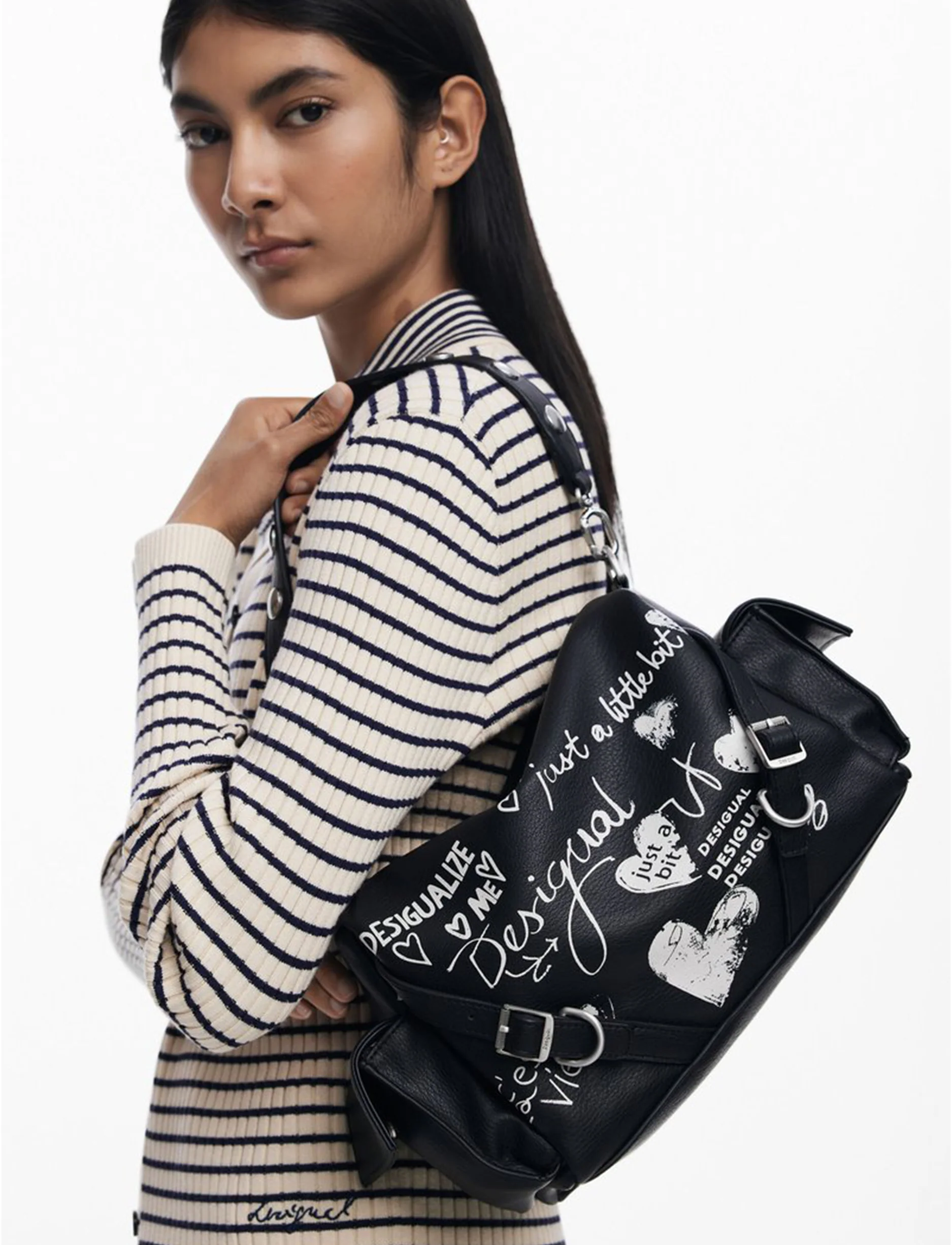 Desigual Bag Seshat Habana 25WAXPA6 - תיק צד דיזיגוואל שחור לנשים - Image 5
