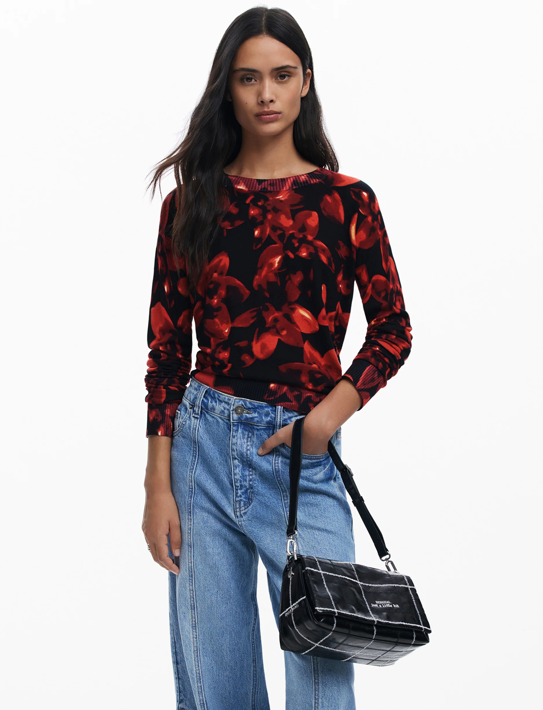 Desigual Bag Mai-Tai Naron Mini Flap 25WAXA50 - תיק צד דיזיגוואל שחור לנשים - Image 5
