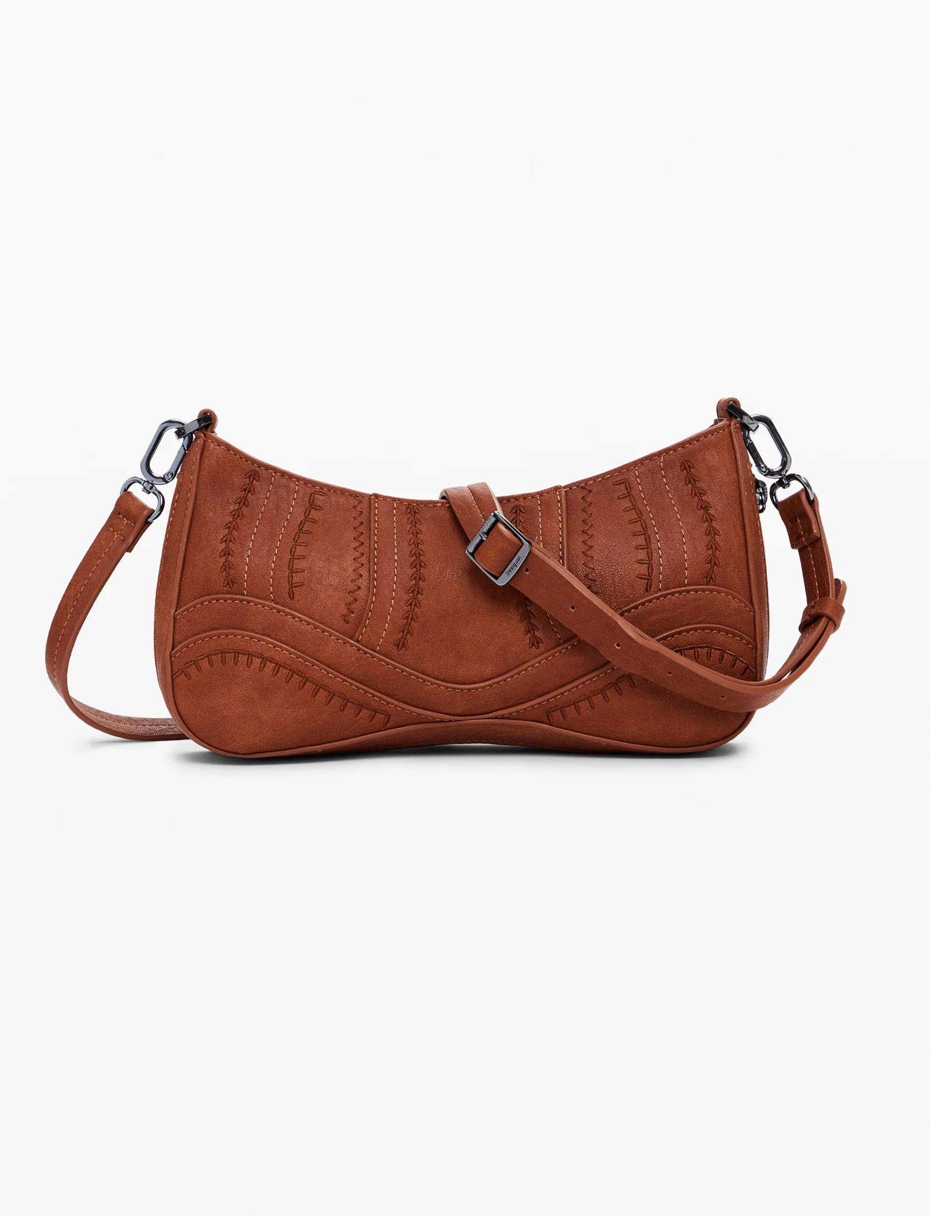 Desigual Bag Embro Patch Alsacia 25WAXPA7 - תיק צד דיזיגוואל חום לנשים - Image 3