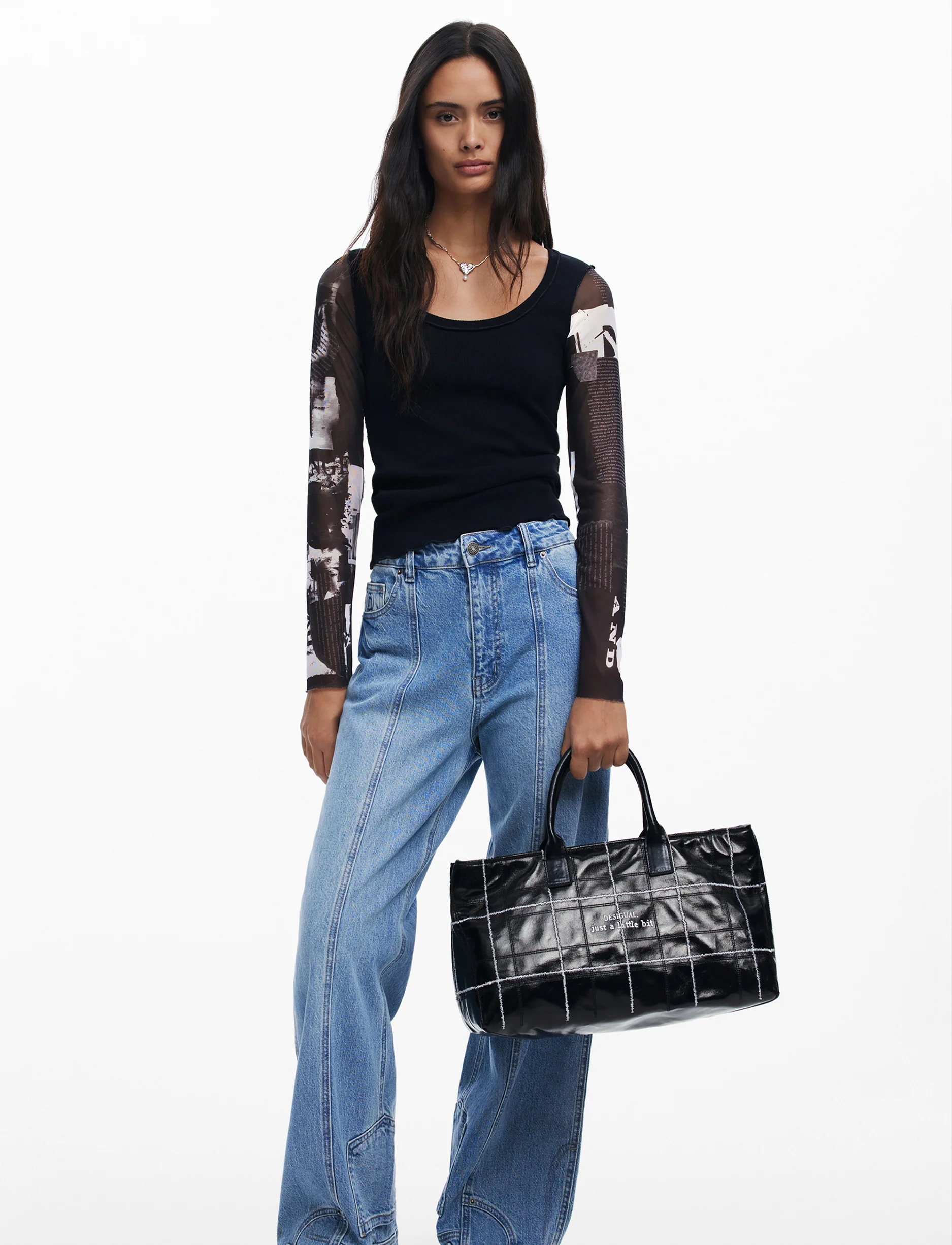 Desigual Bag Mai-Tai 25WAXA51 - תיק צד דיזיגוואל שחור לנשים - Image 5